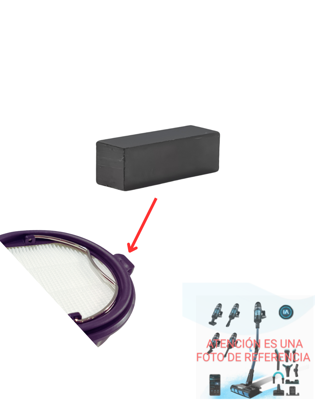 Imán Filtro Hepa Rockstar 9500 Connected ErgoWet 3000 IA