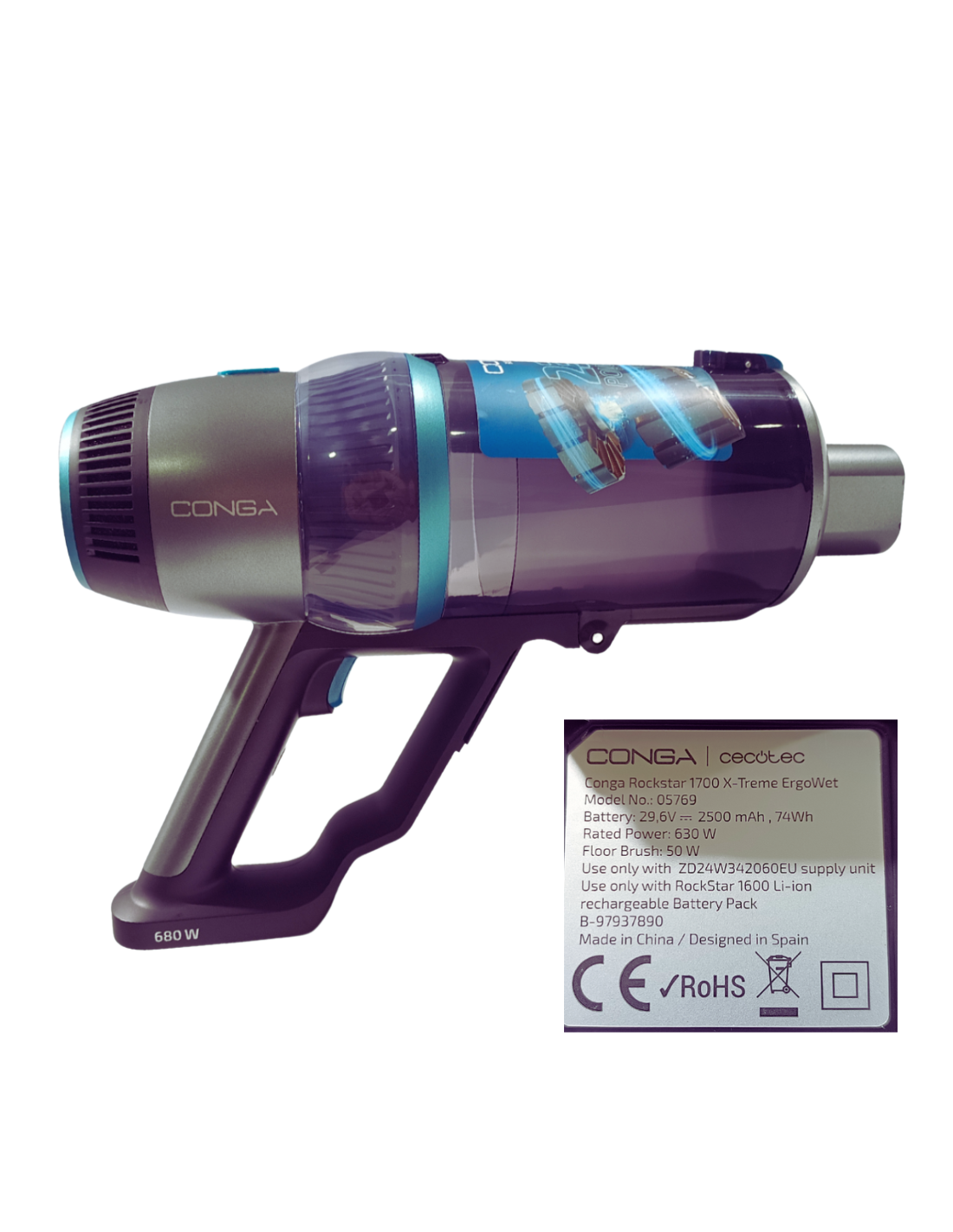 Cuerpo Motor Conga Rockstar 1700 X-Treme ErgoWet