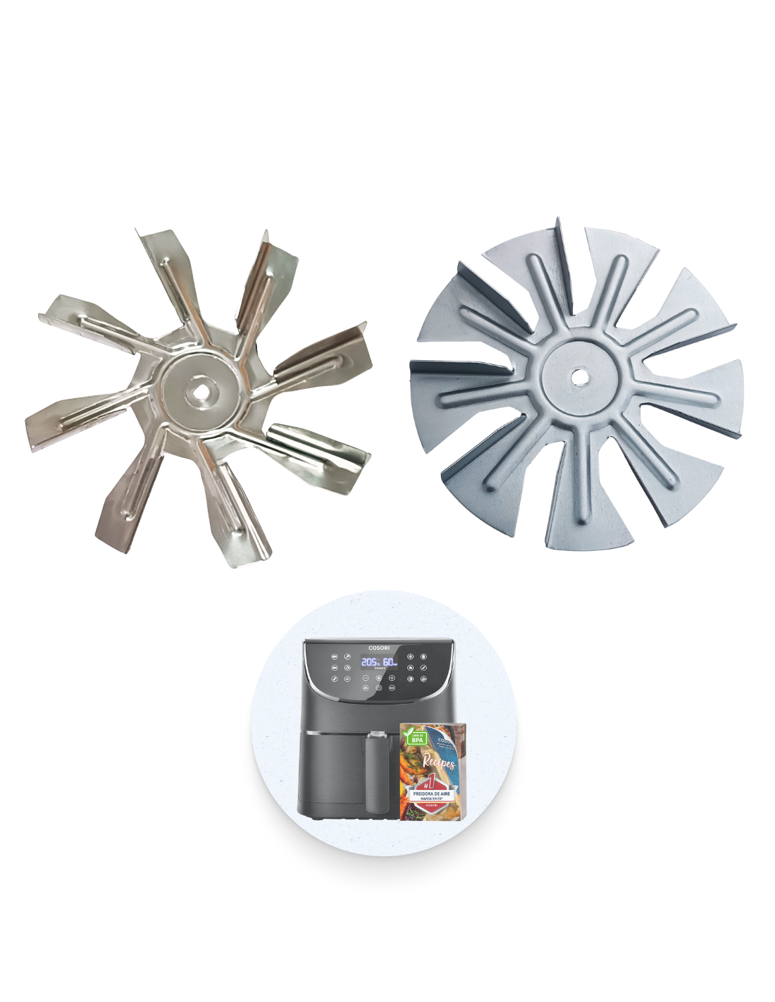 Juego Hélices Cosori 5.5L Freidora de Aire CP158-AF/ CS158/ CO158