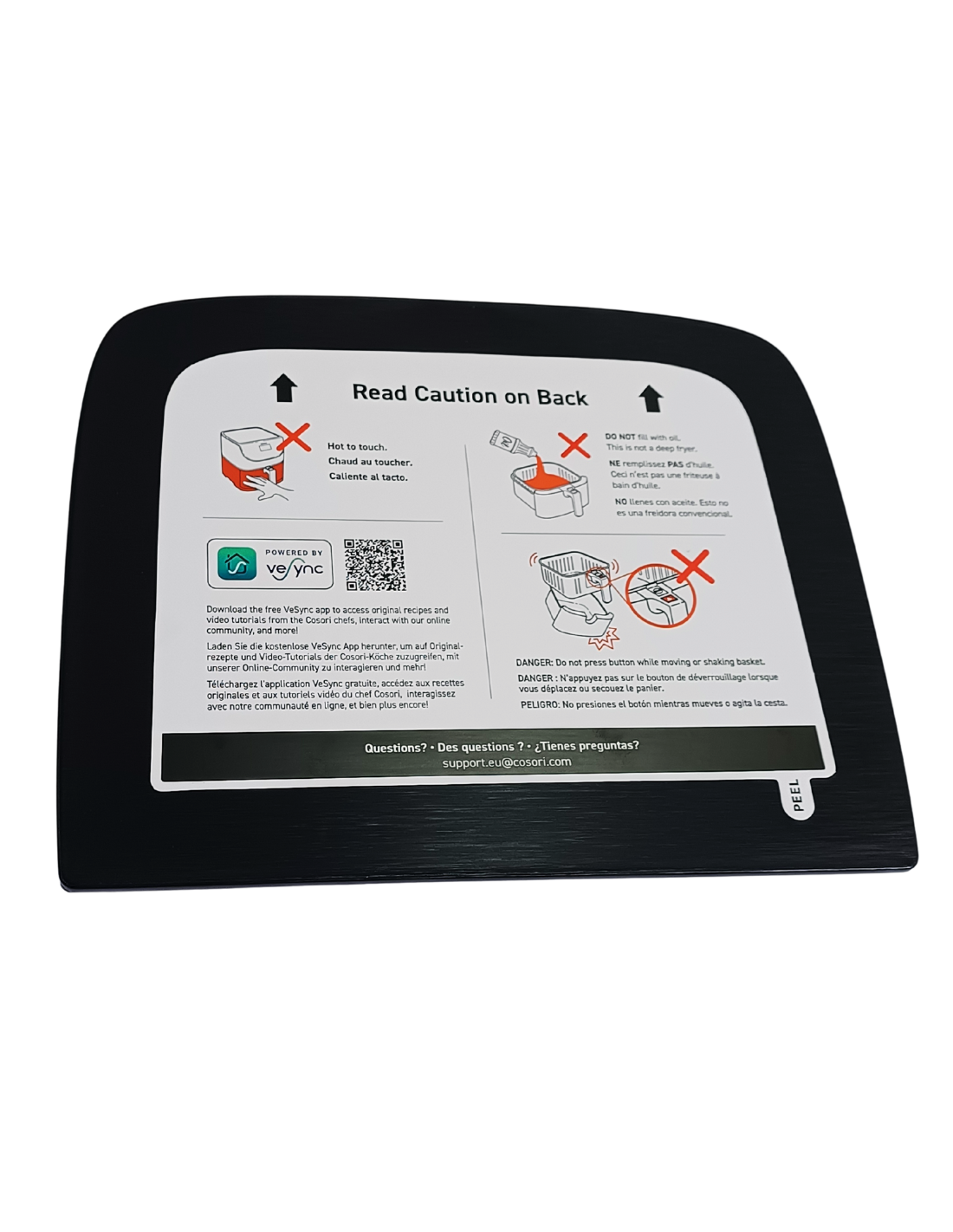 Tapa Superior Cosori 5.5L Wifi Freidora de Aire Smart Chef Edicion