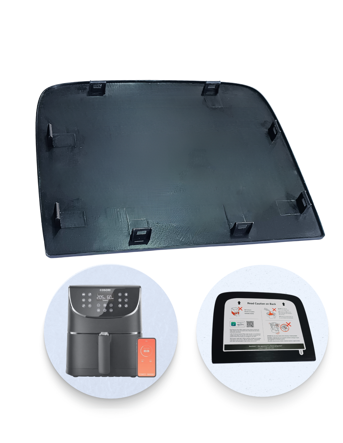 Tapa Superior Cosori 5.5L Wifi Freidora de Aire Smart Chef Edicion