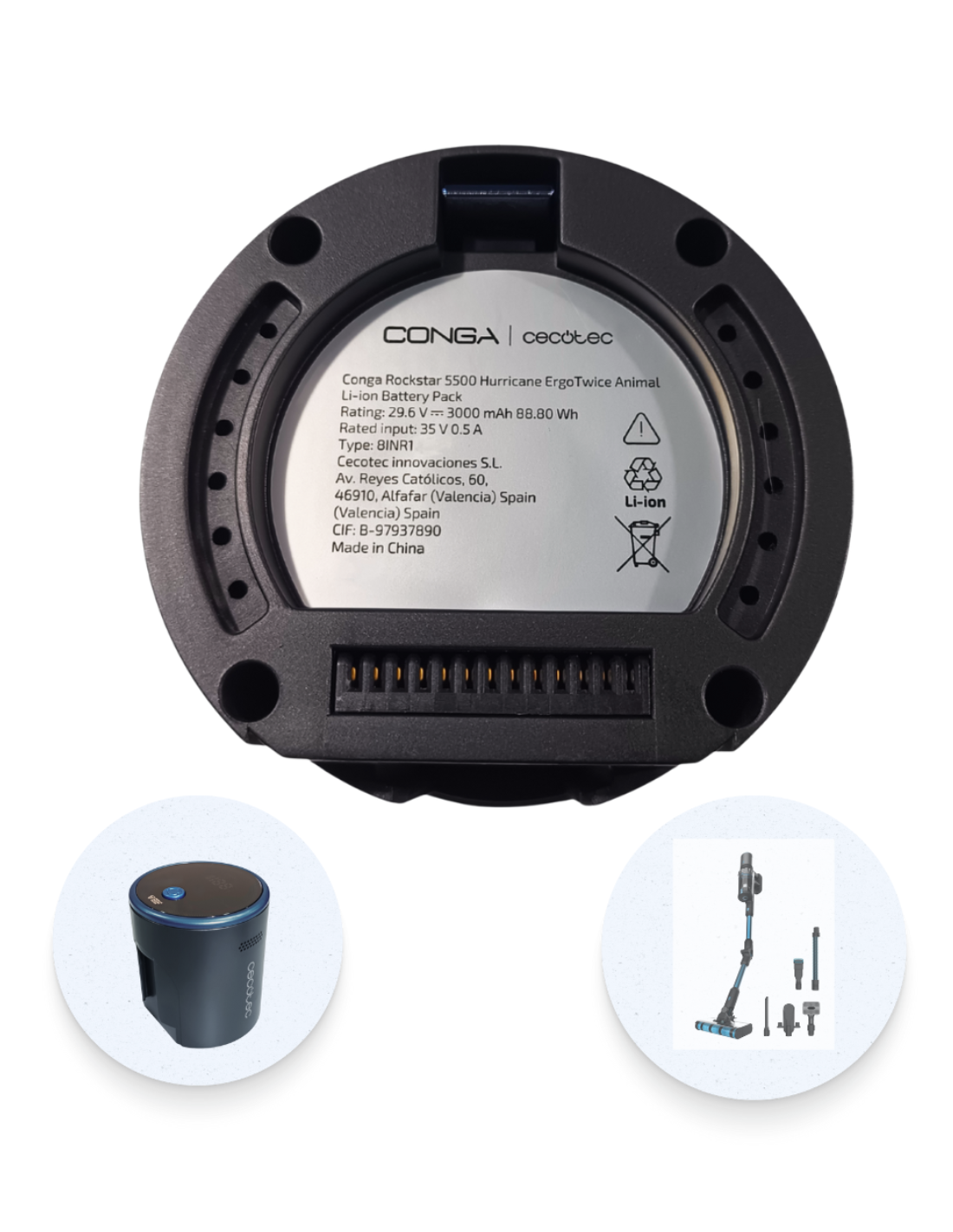 Batería Conga Rockstar 5500 Hurricane ErgoTwice Animal