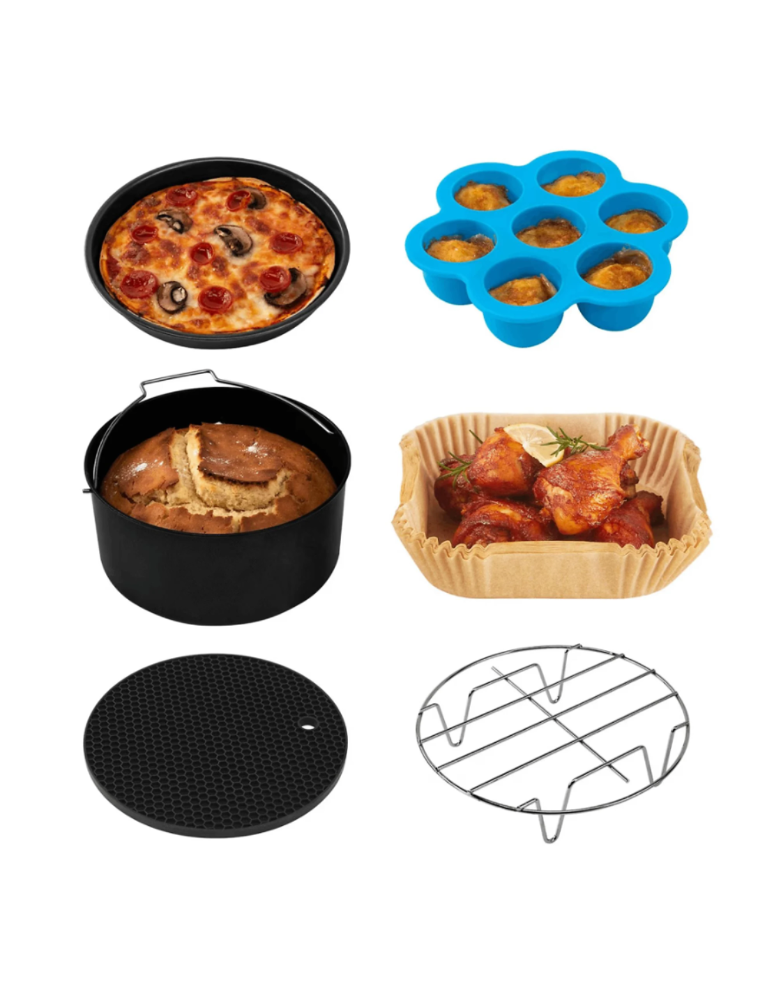 Accesorio Freidora Cosori 5.5L y 6.4L Chef Edition, Kit 6 Piezas