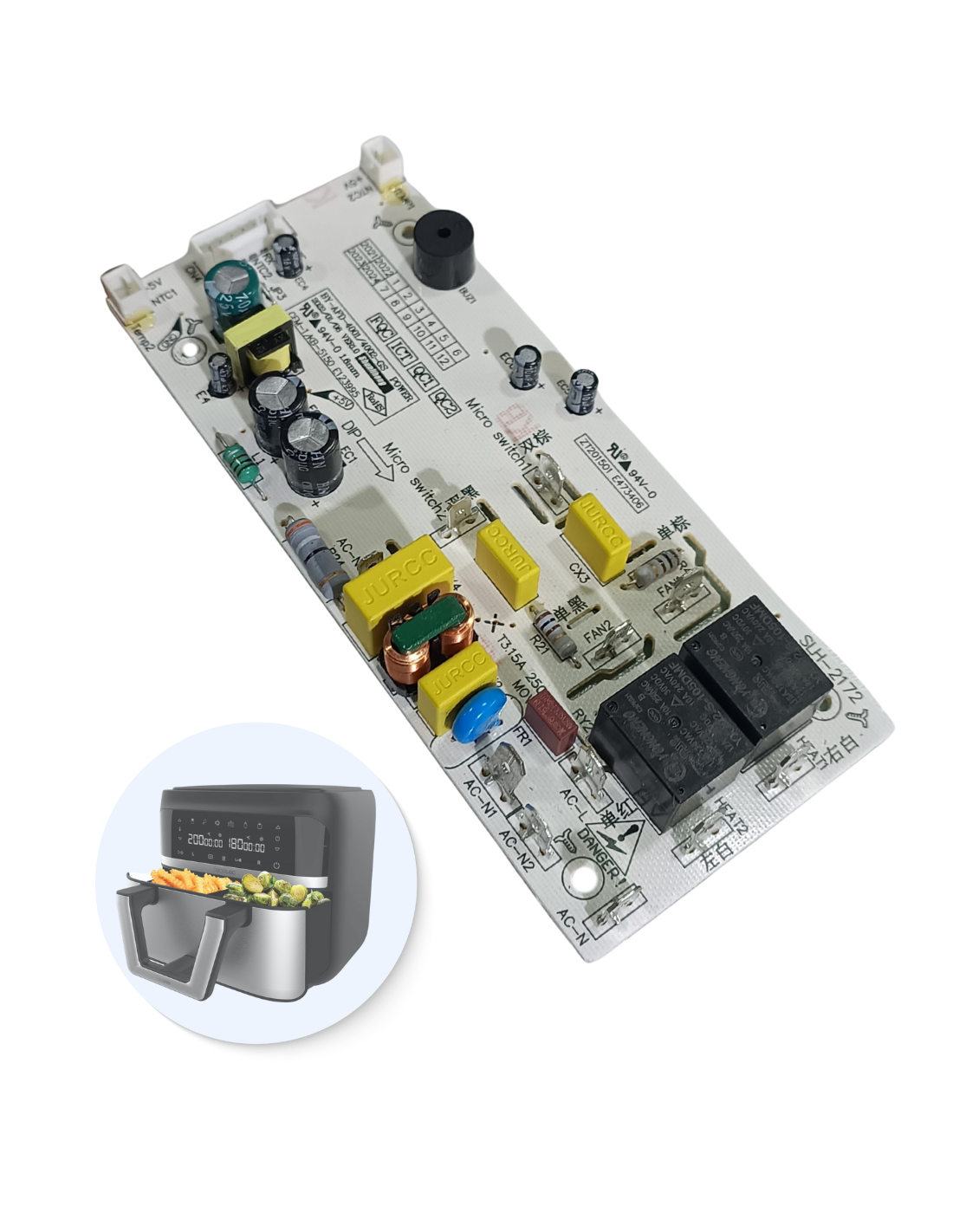 Placa PCB Cecotec Freidora de Aire 9L Air Fryer Cecofry Dual 9000