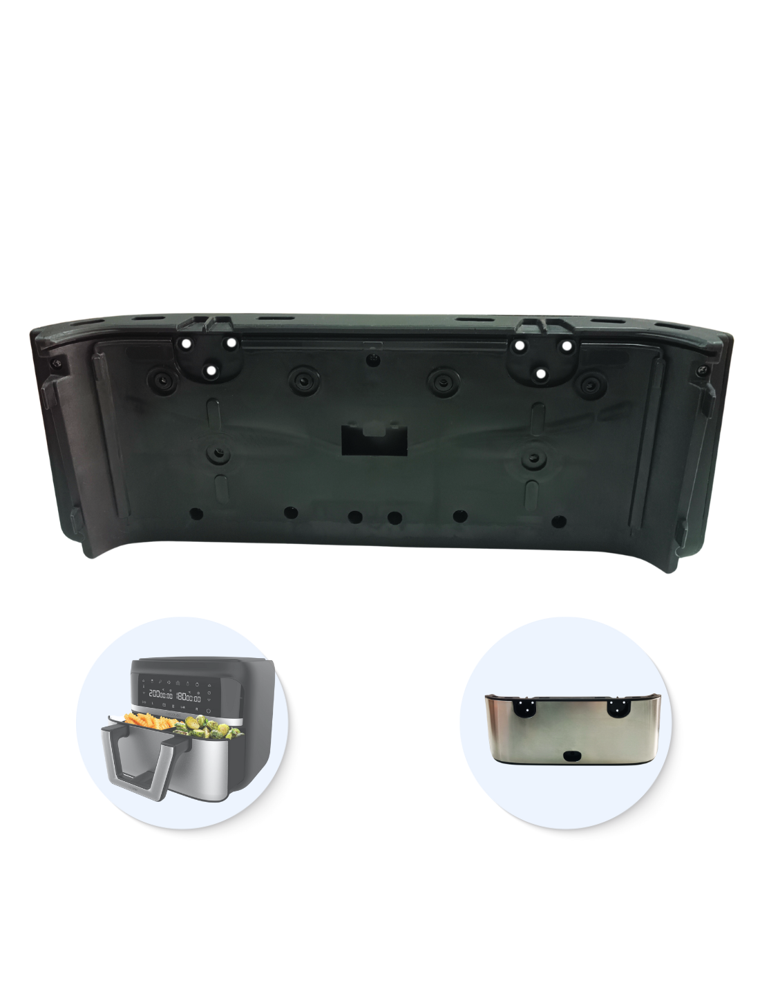 Frontal Cubeta Cecotec Freidora 9L Air Fryer Cecofry Dual 9000