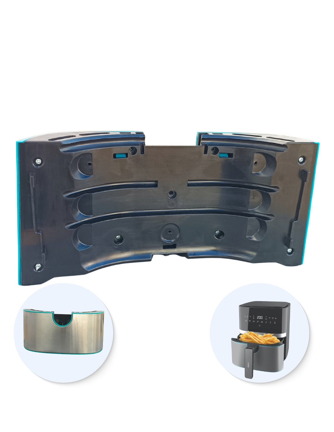 Frontal Cubeta Cecotec Cecofry Full Inox 5500 Pro Freidora de Aire