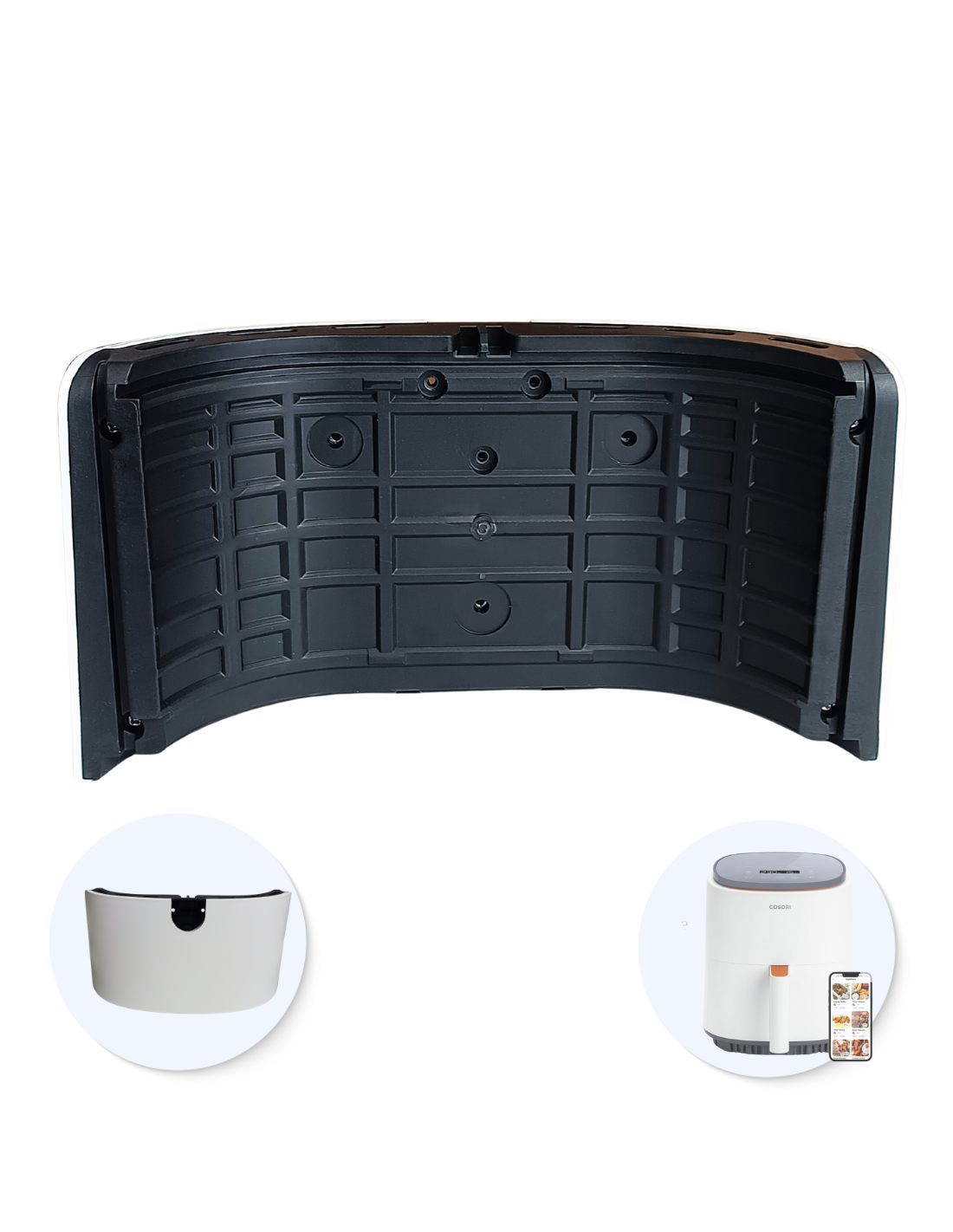 Frontal Cubeta Cosori 3.8L Freidora de Aire Lite Chef Edition