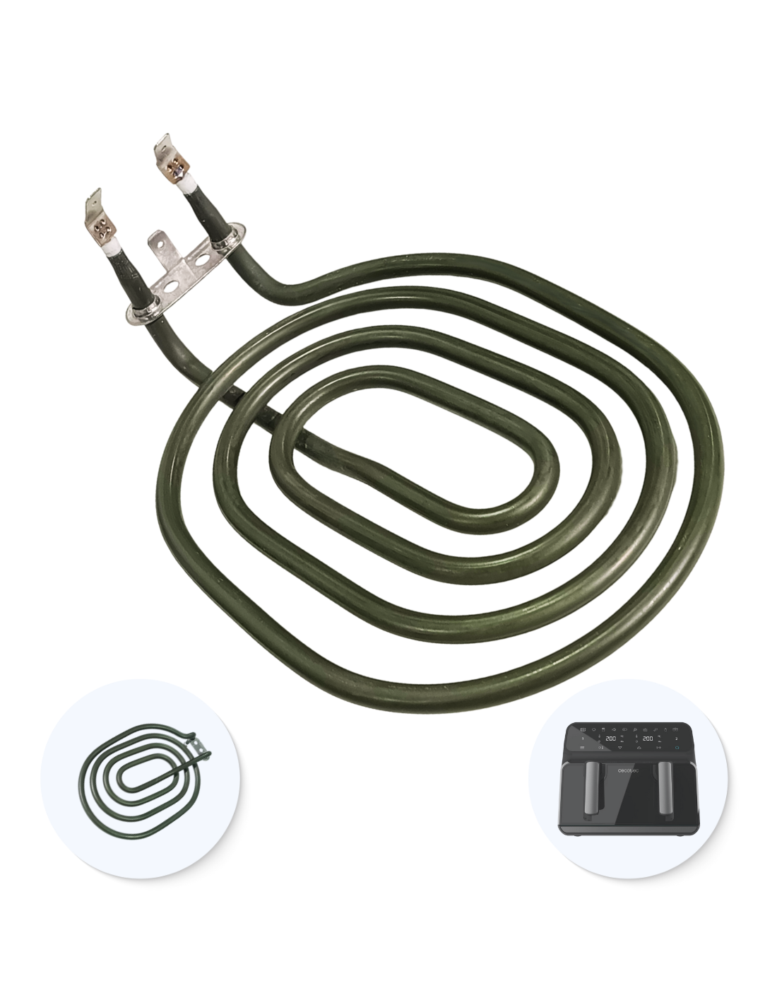 Resistencia 1100W Cecotec Freidora 9L Cecofry Advance 9000 Window