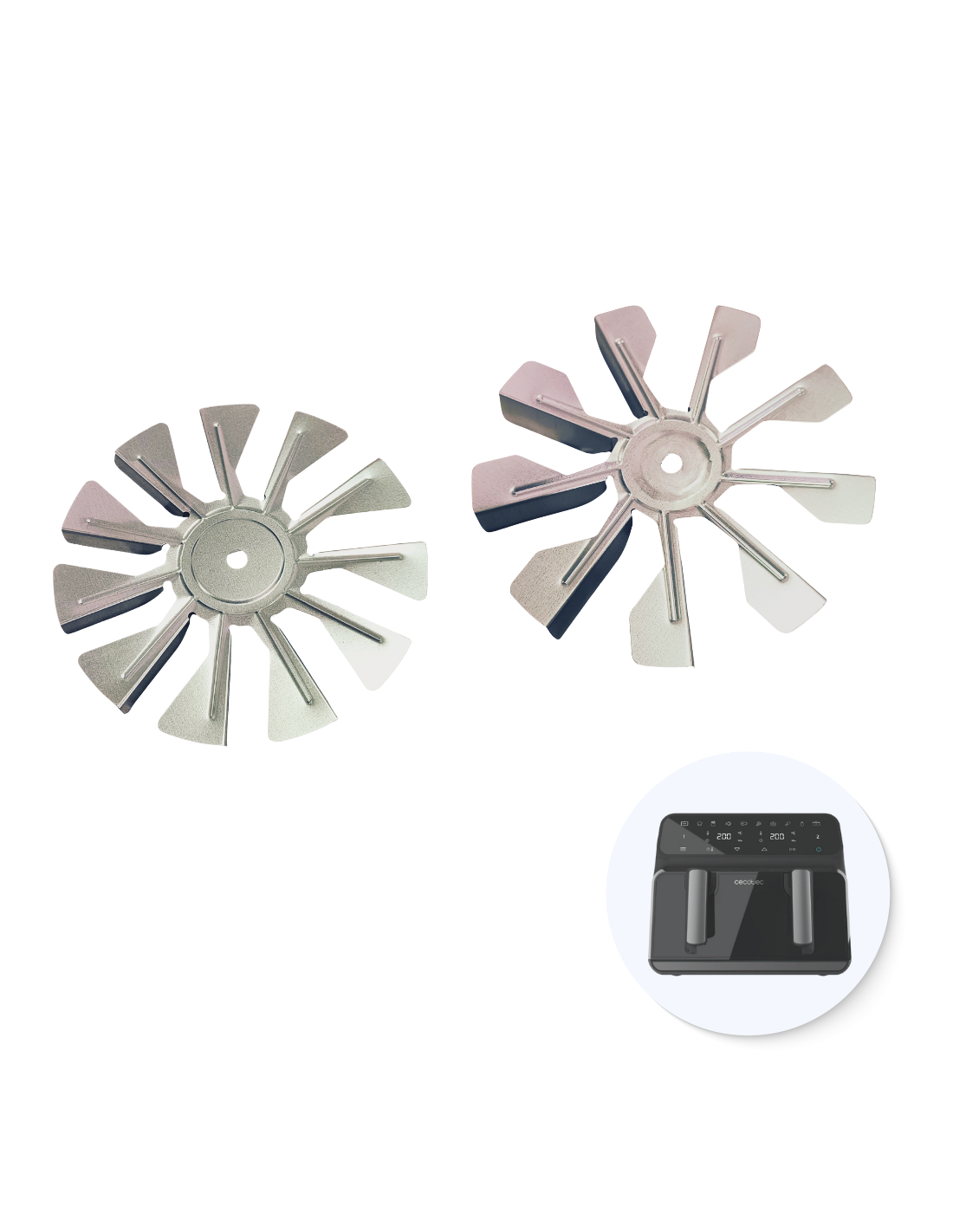 Juego Hélices Cecotec Freidora 9L Cecofry Advance 9000 Window