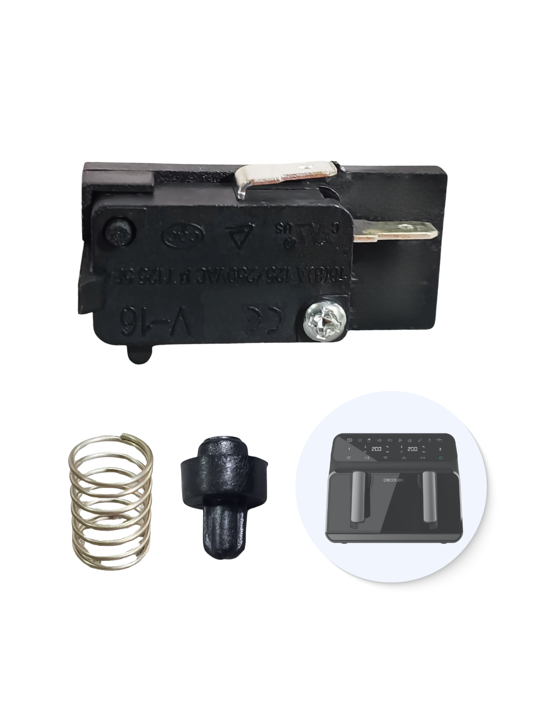 Pack Cierre Cestillo Cecotec Freidora 9L Cecofry Advance 9000 Window