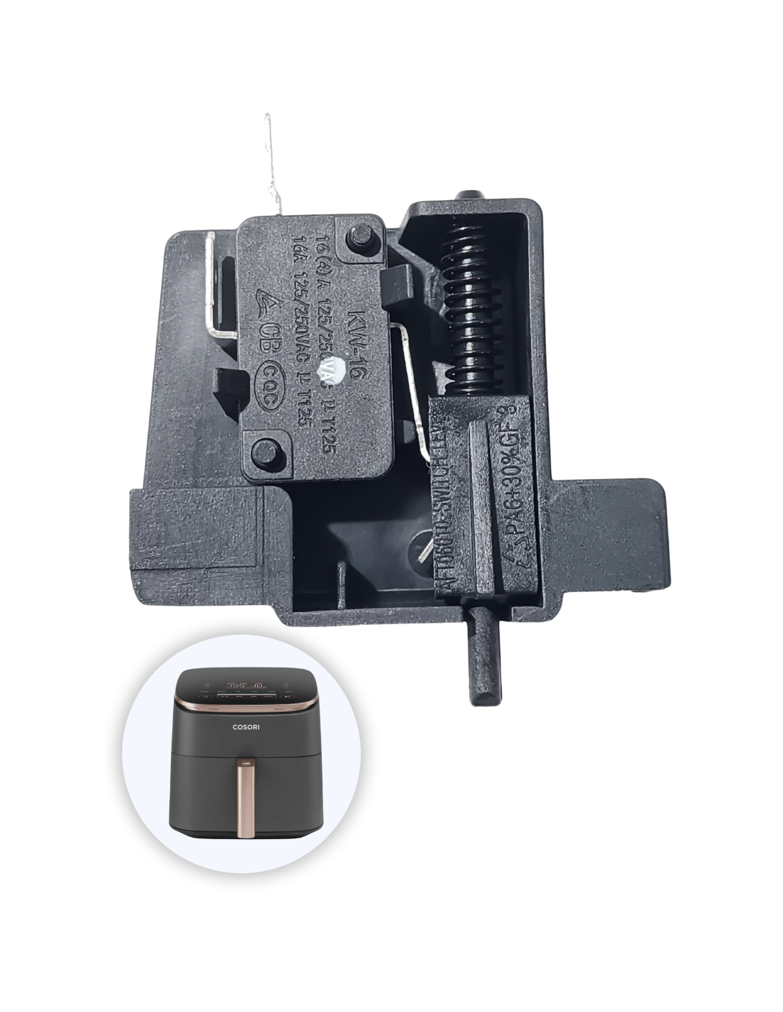 Sistema Cierre Cesta Cosori 6L Freidora Aire Turbo Blaze Chef Edición