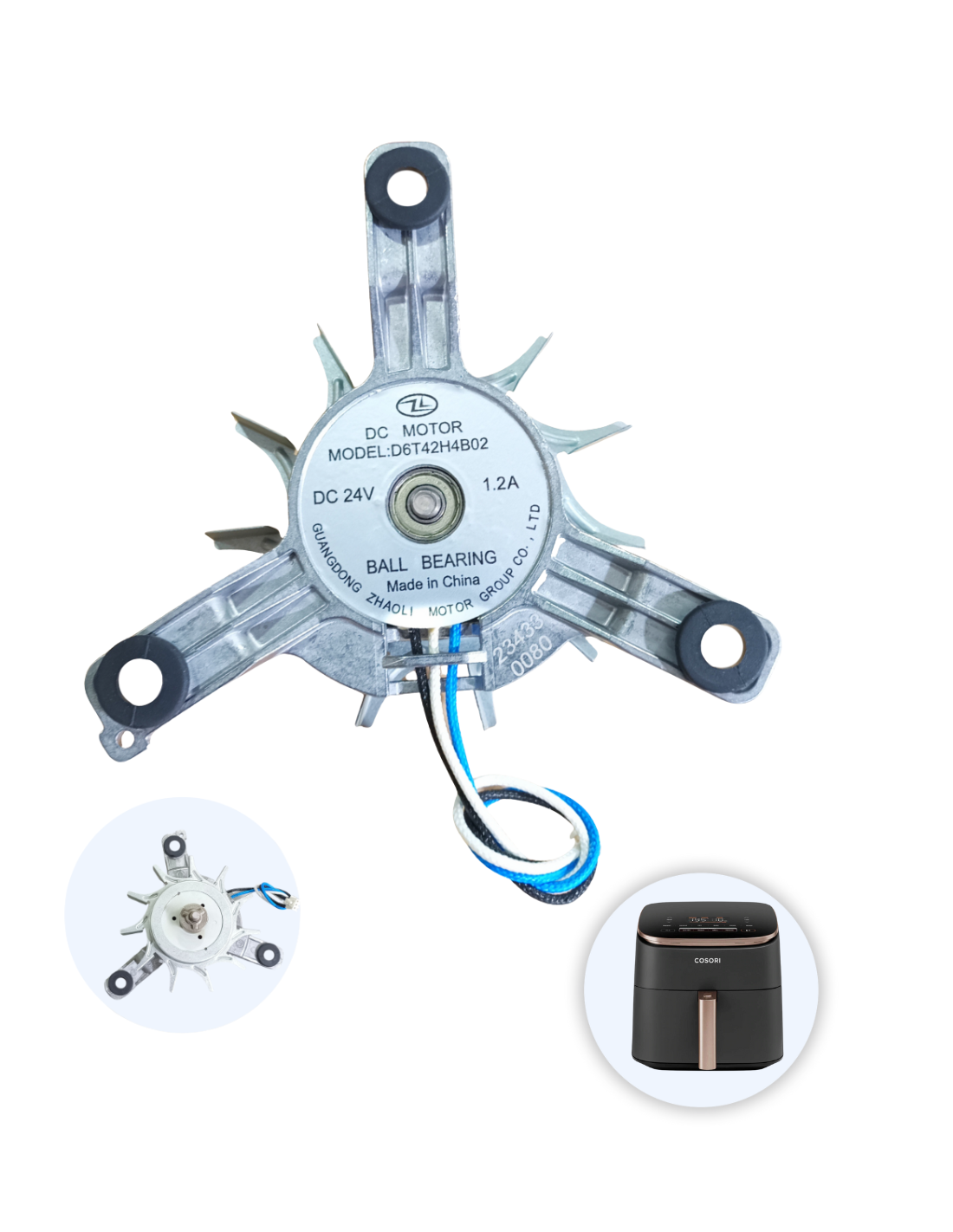 Motor Ventilador Cosori 6L Freidora Aire Turbo Blaze Chef Edición