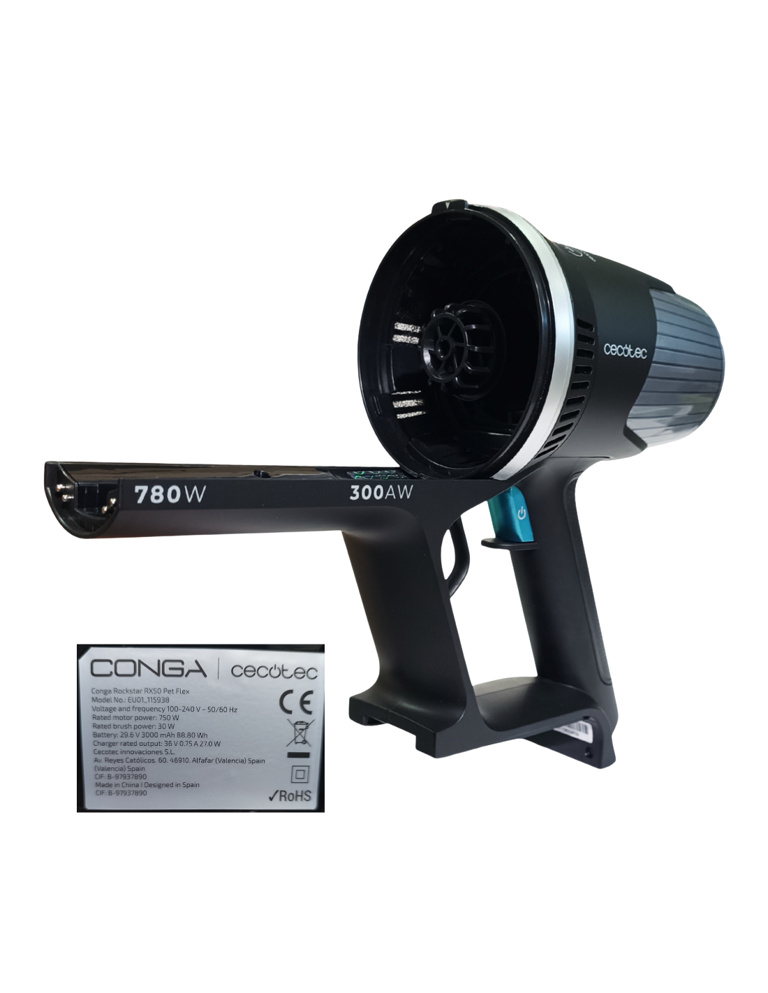 Cuerpo Motor Conga Rockstar RX50 Pet Flex Modelo:A01_EU01_115938