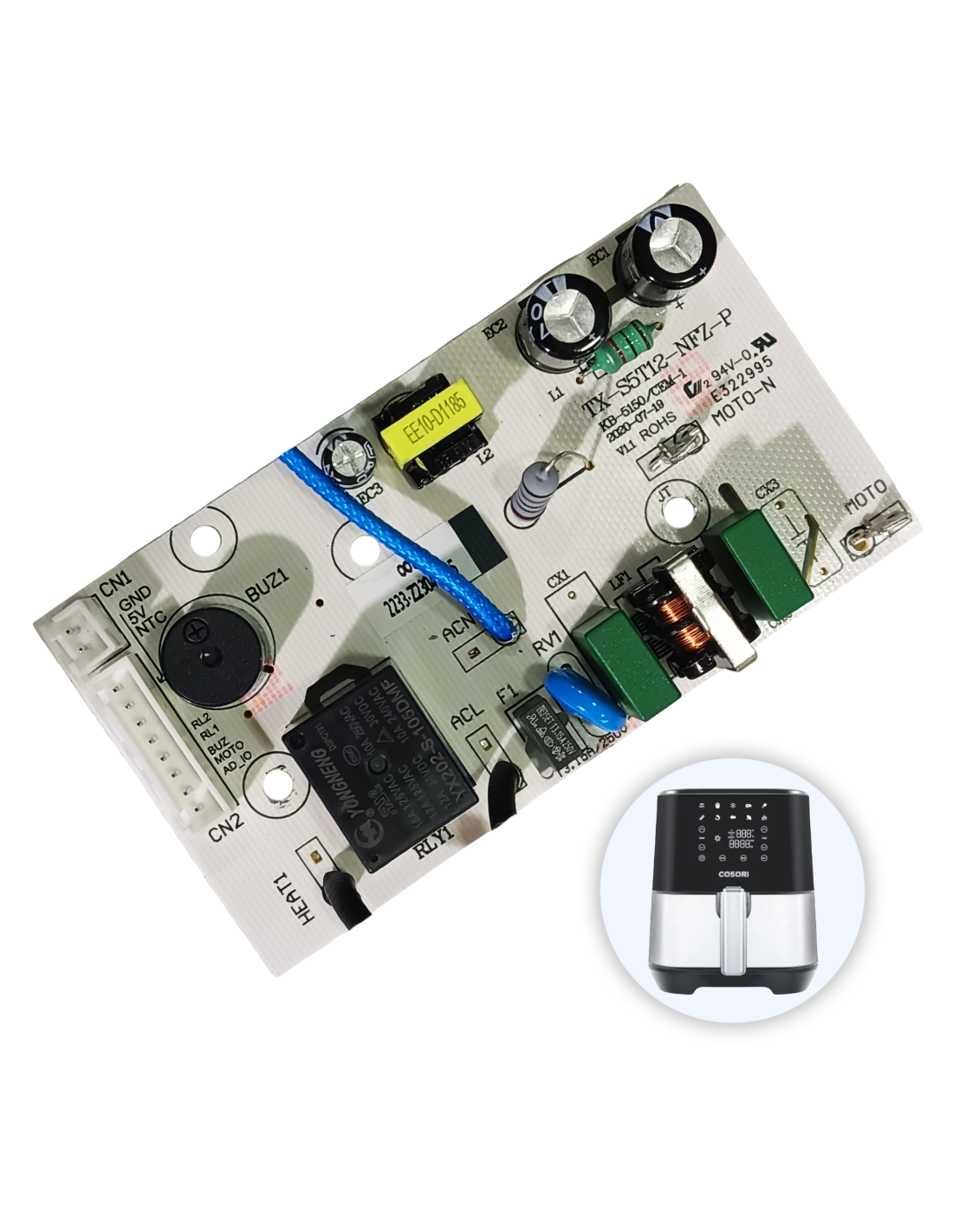 Placa Base PCB Cosori 5.5L Freidora de Aire Stainless Chef Edición