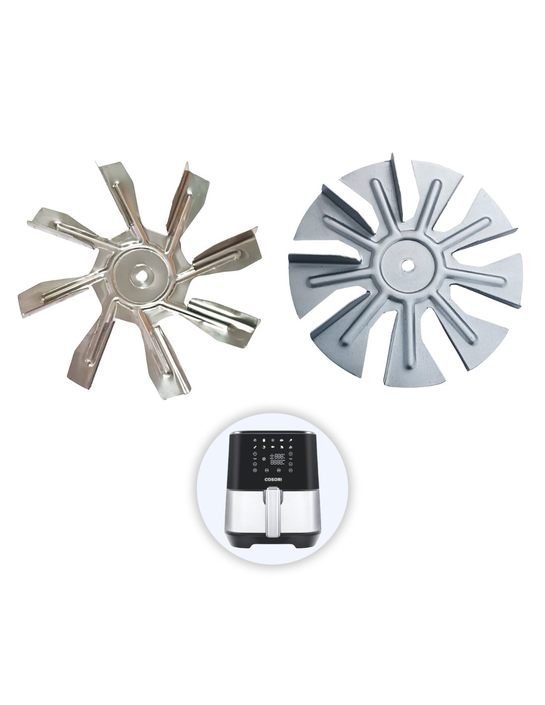 Juego Hélices Cosori 5.5L Freidora de Aire Stainless Chef Edición
