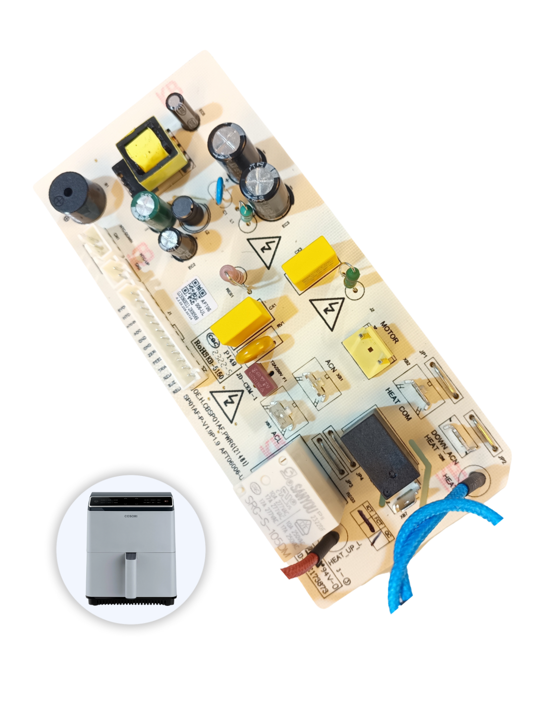 Placa Base Cosori 6.4L Dual Blaze Freidora sin Aceite CAF-P583S-AEUR