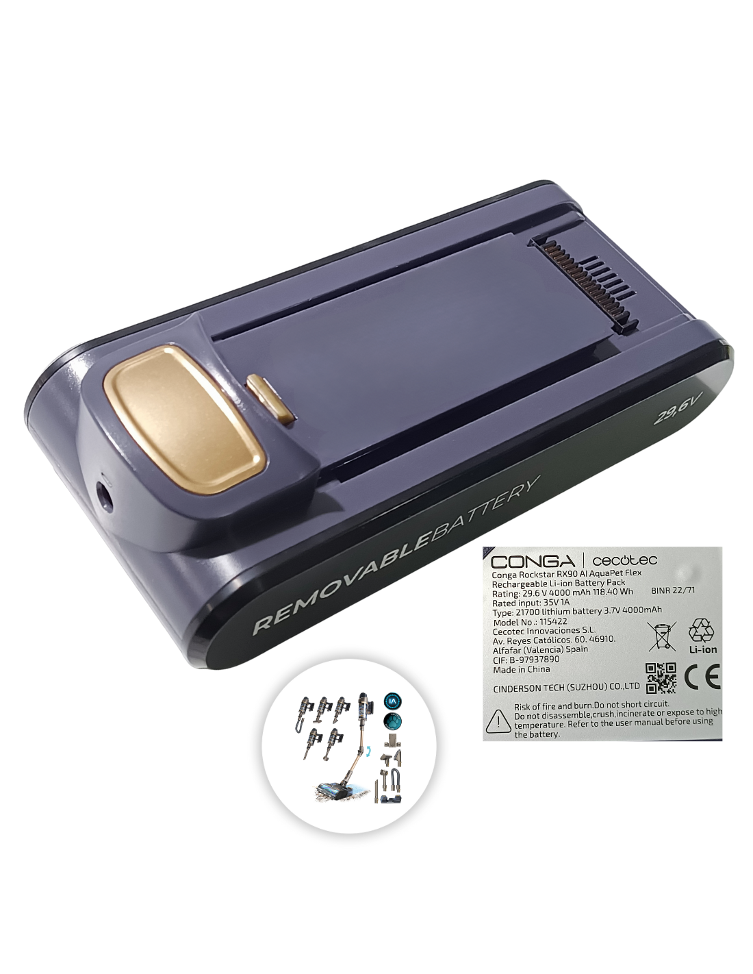 Batería Conga Rockstar RX90 AI AquaPet Flex A01_EU01_115422