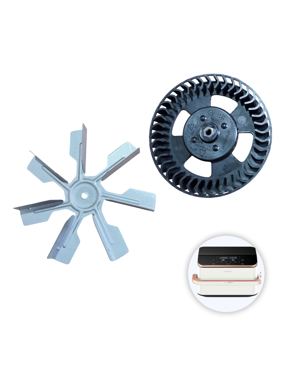 Juego Hélices Cosori 10L Freidora de Aire Dual Blaze TwinFry