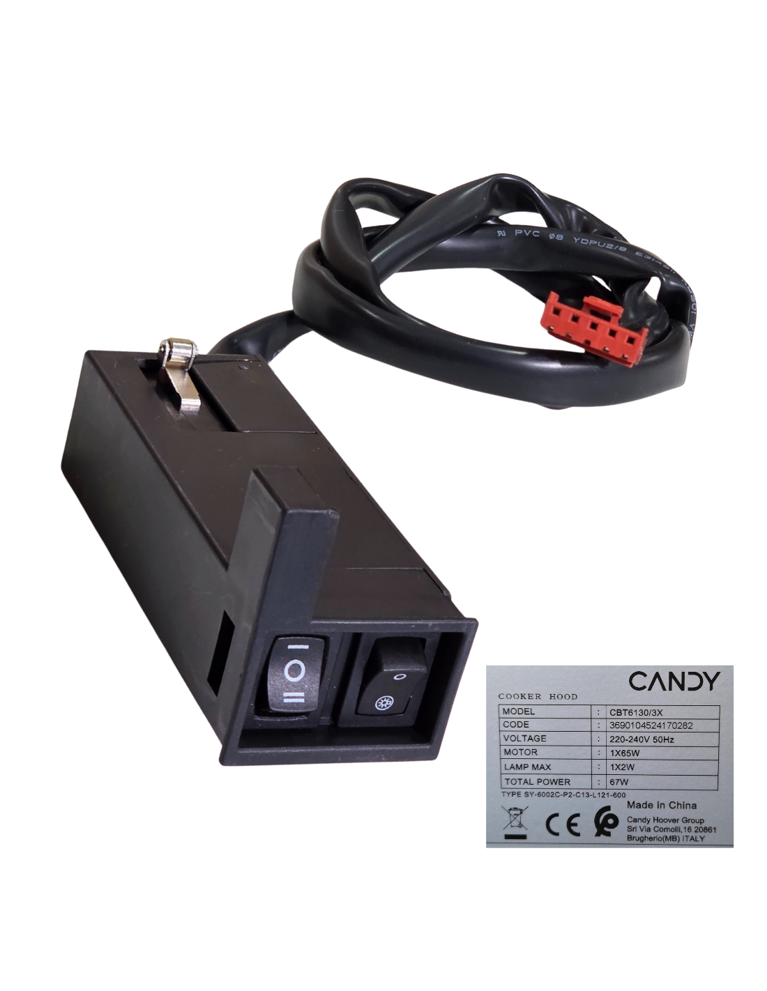 Modulo Control Candy CBT6130/3X, Campana Telescópica 60 CM, 2 Niveles