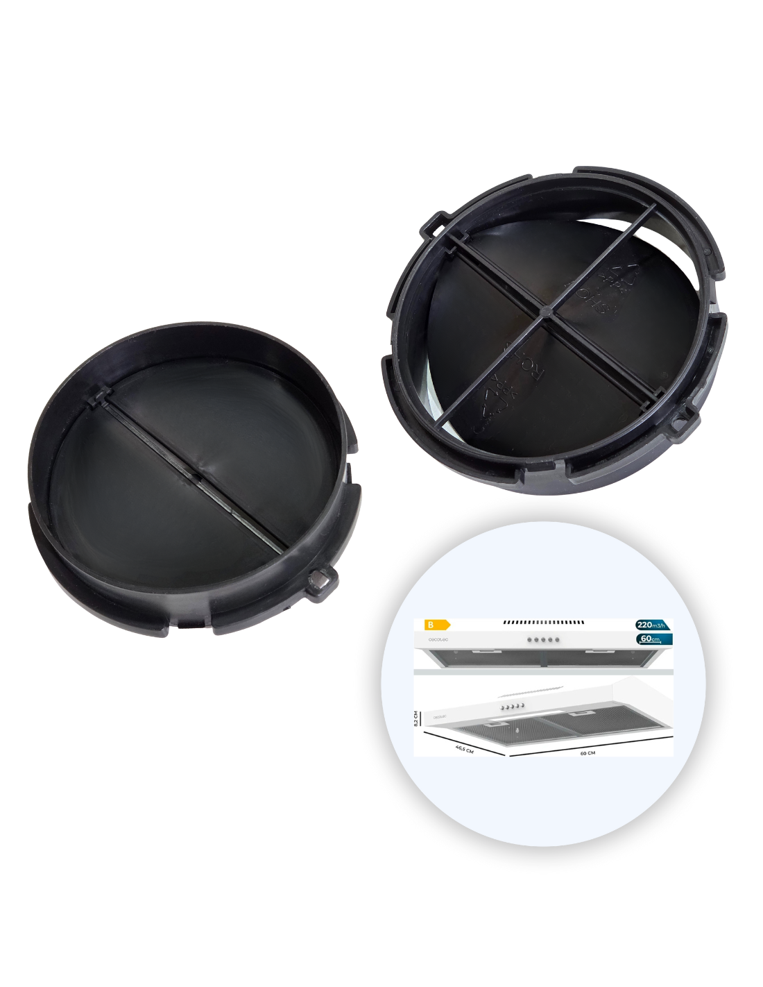 Válvula Retención 115 mm Campana Bolero Flux 602200 White B, Motor 70W