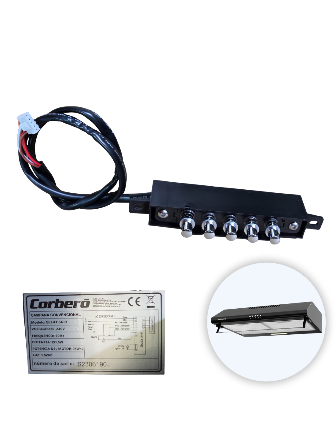 Modulo Control Corbero SELATI640B Campana Convencional 60 Cm