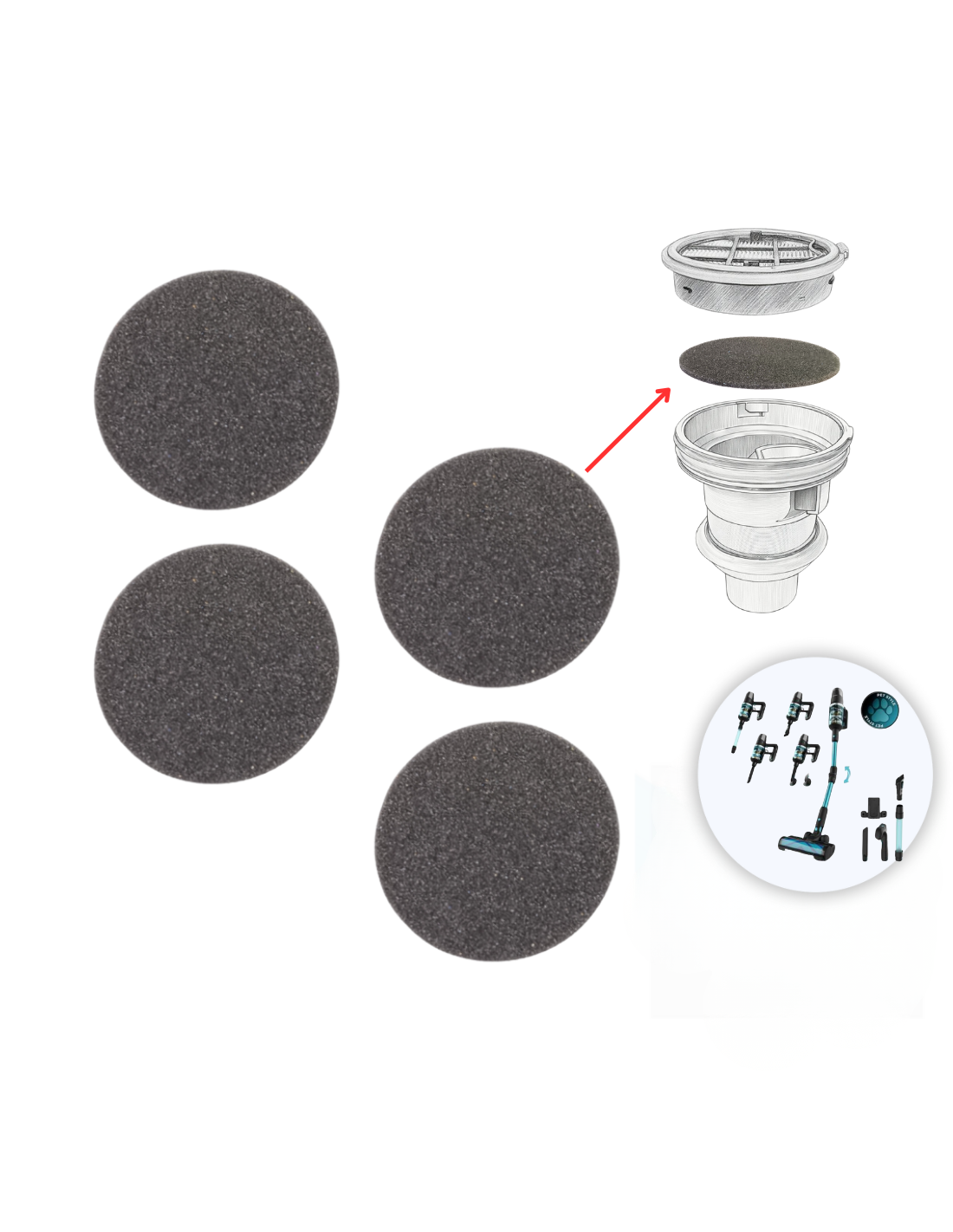 Filtro Esponja Conga Rockstar RX50 Pet Flex X-Treme A90_EU01_119727