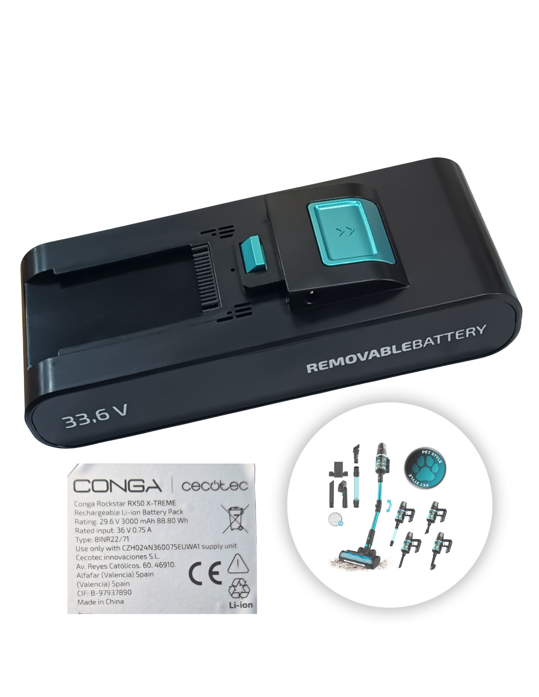 Batería Conga Rockstar RX50 Pet Flex X-Treme