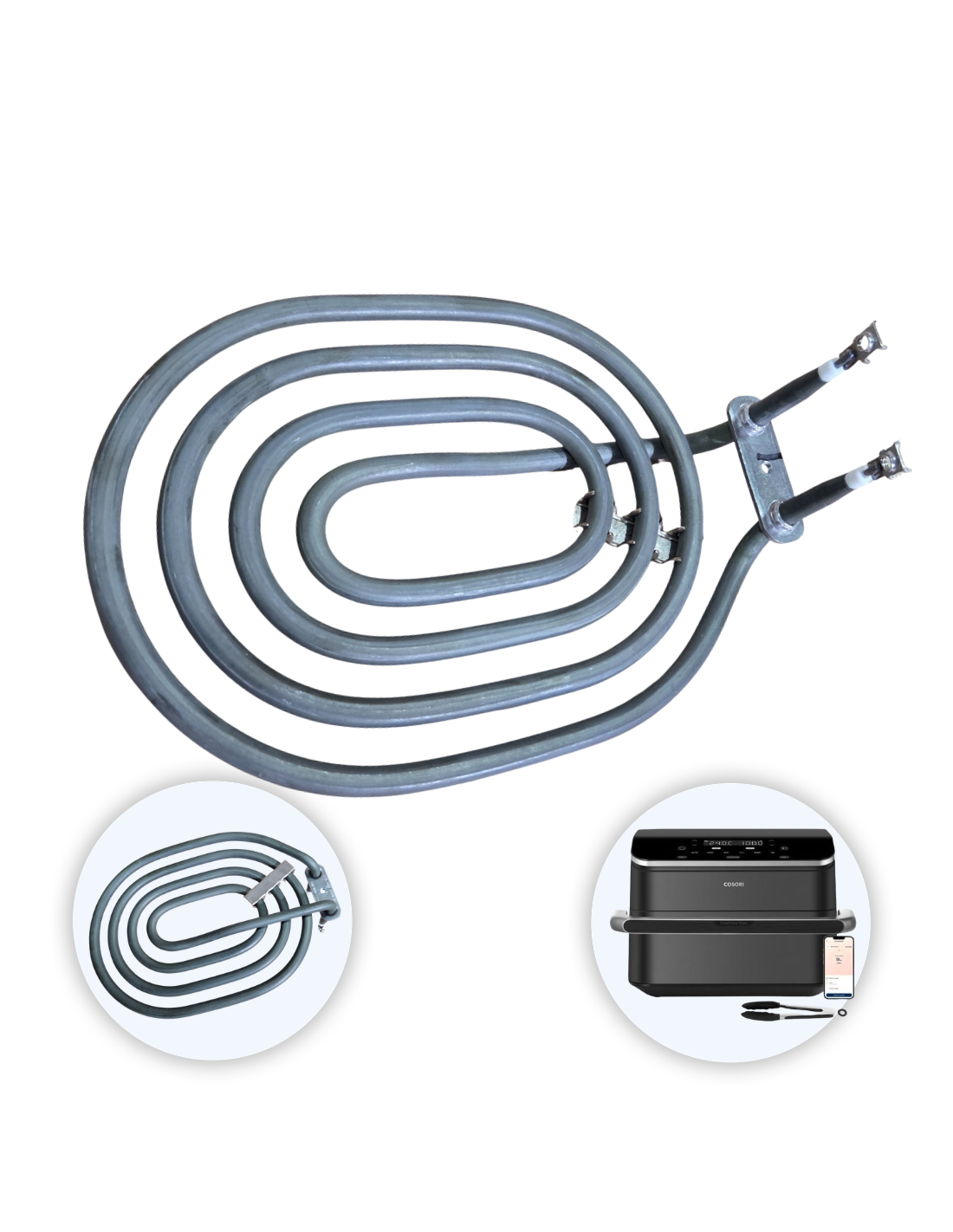 Resistencia 1350W Cosori 10L Freidora de Aire Dual Blaze TwinFry