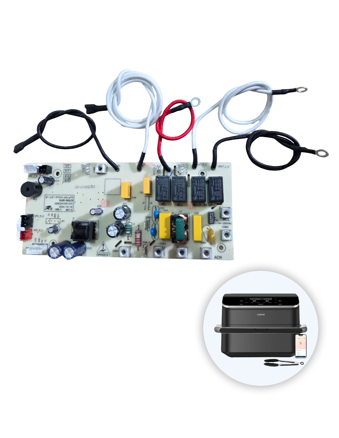 Placa PCB Cosori 10L Freidora de Aire Dual Blaze TwinFry
