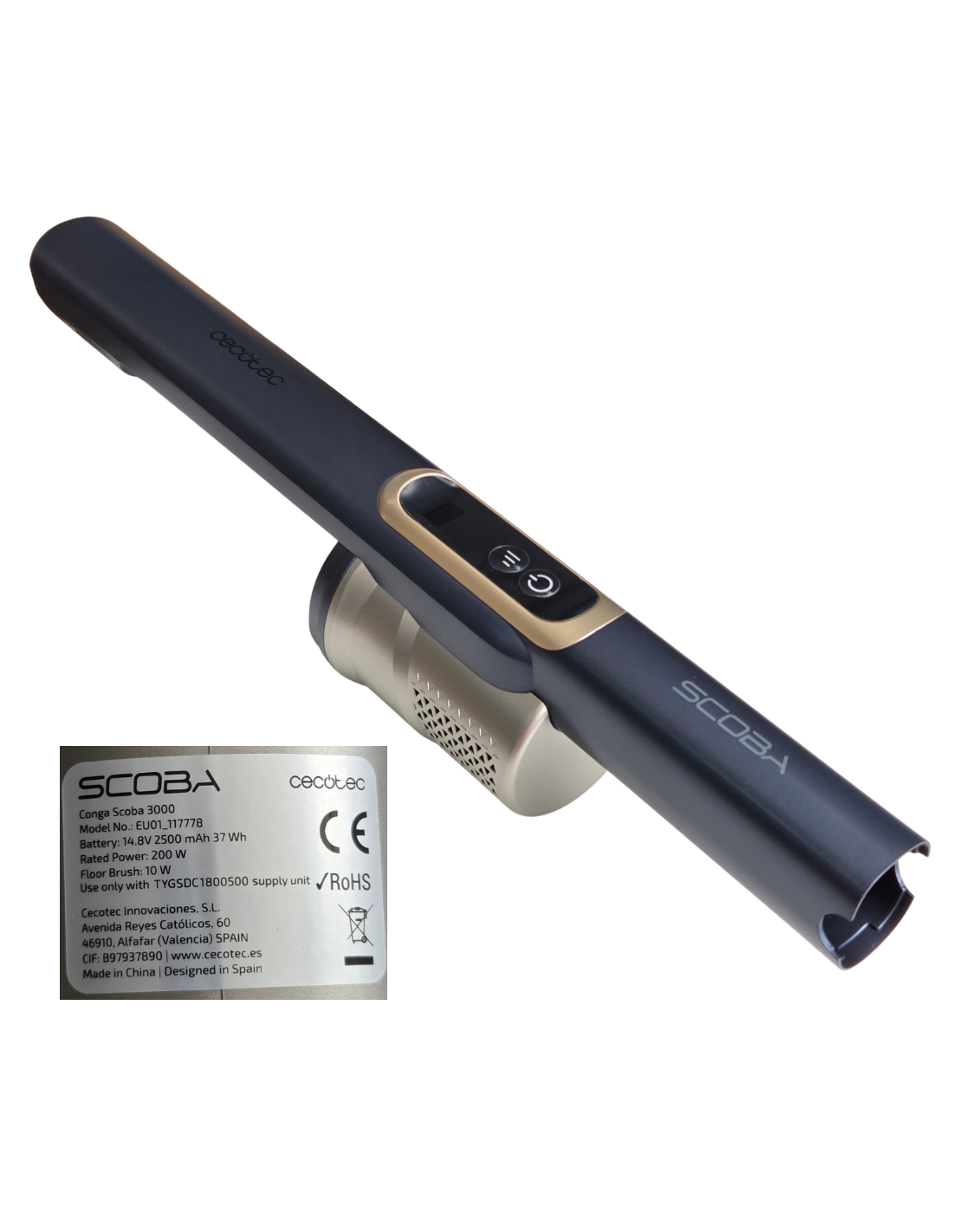 Cuerpo Motor Scoba 3000 Aspiradora Escoba sin Cable