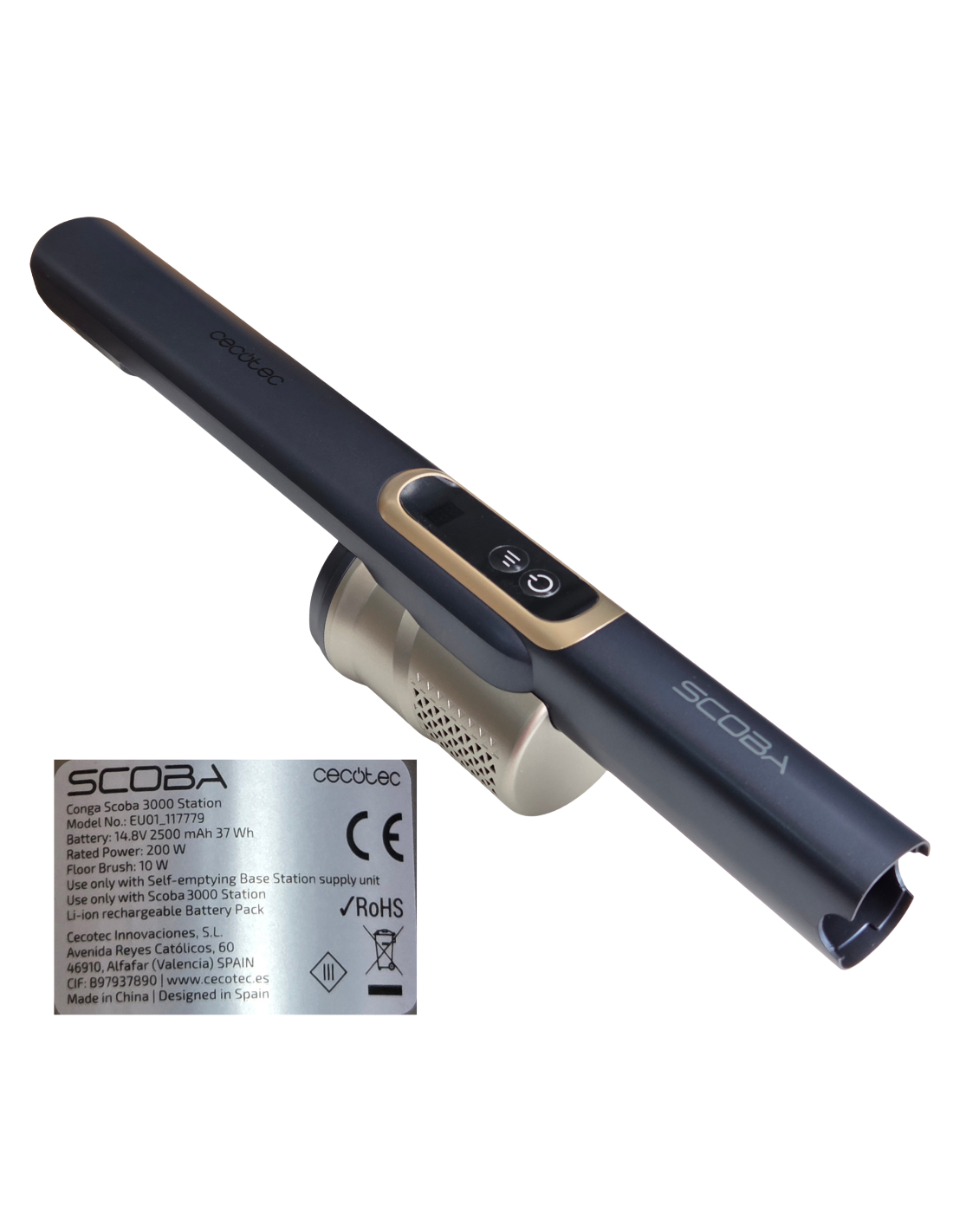 Cuerpo Motor Scoba 3000 Station Aspiradora Escoba sin Cable