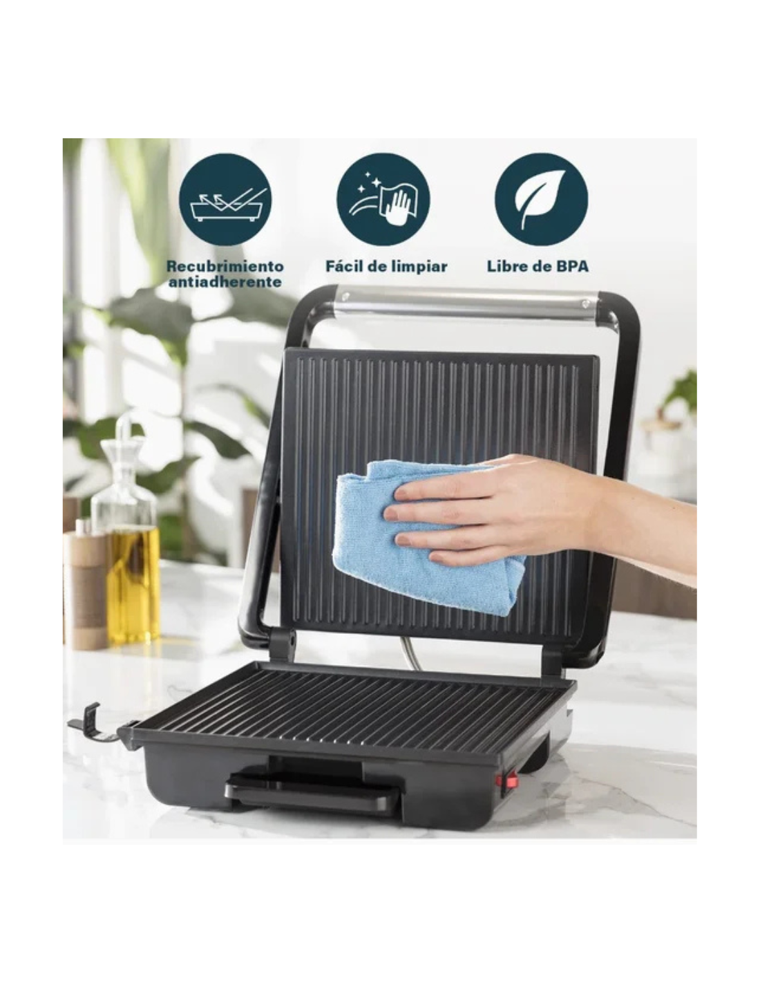 Princess 112425 Parrilla Multifunción, Superficie de 30 x 27 cm