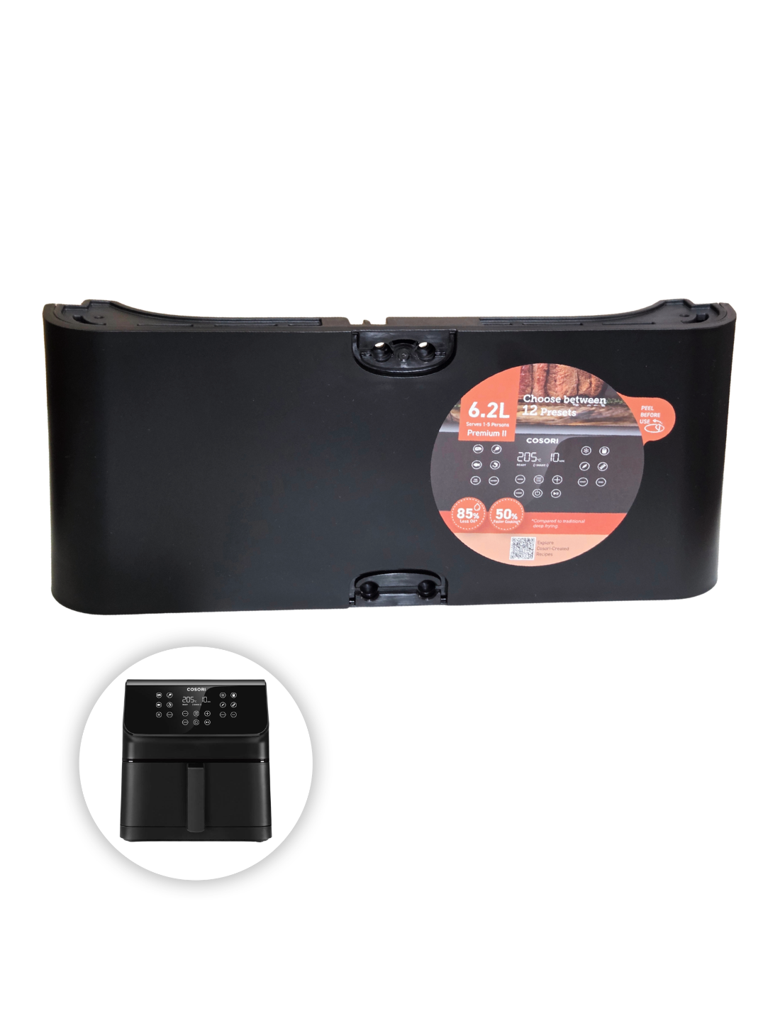 Frontal Cesta Cosori 6.2L Freidora de Aire Premium II Chef Edición