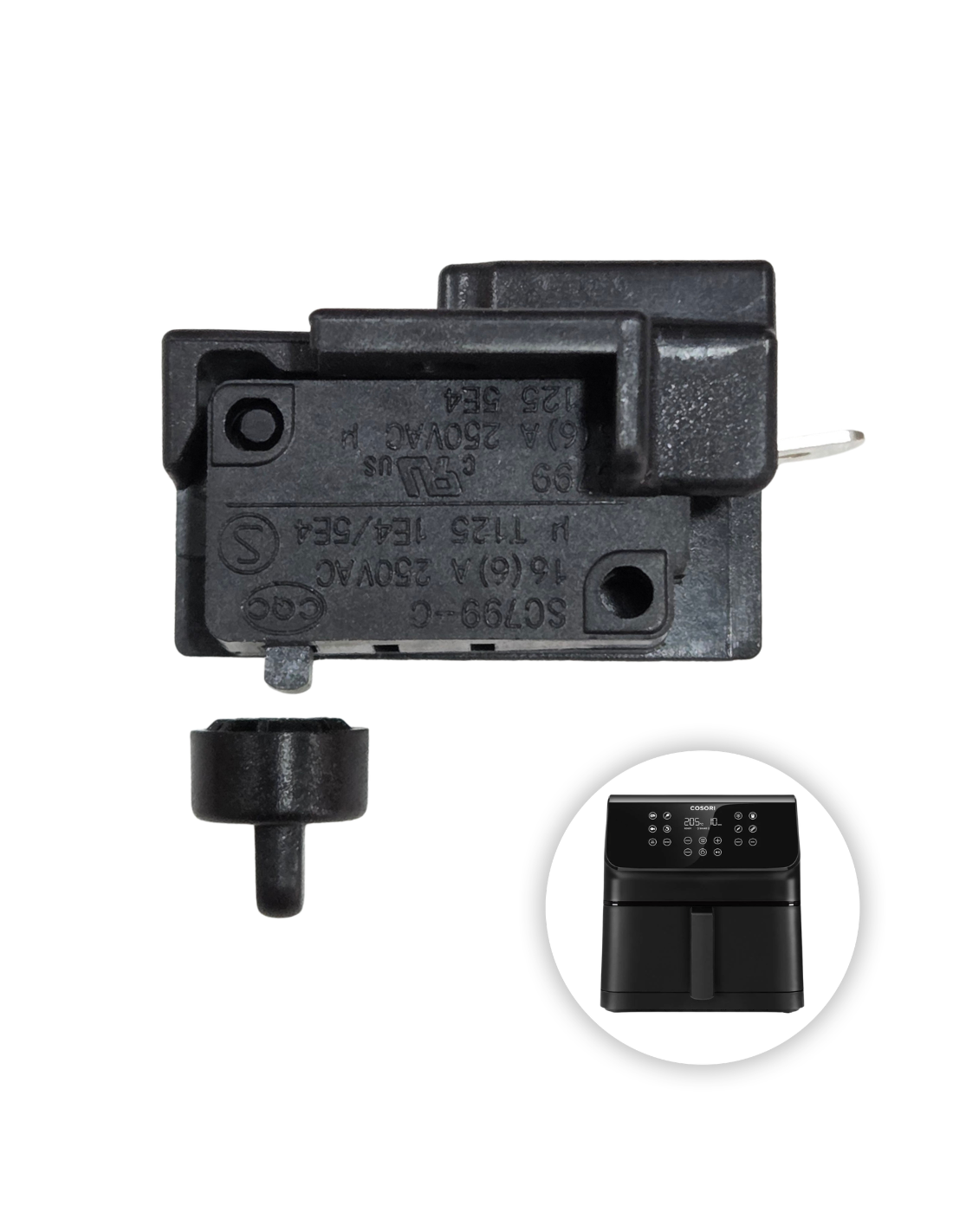 Sistema Cierre Cosori 6.2L Freidora de Aire Premium II Chef Edición