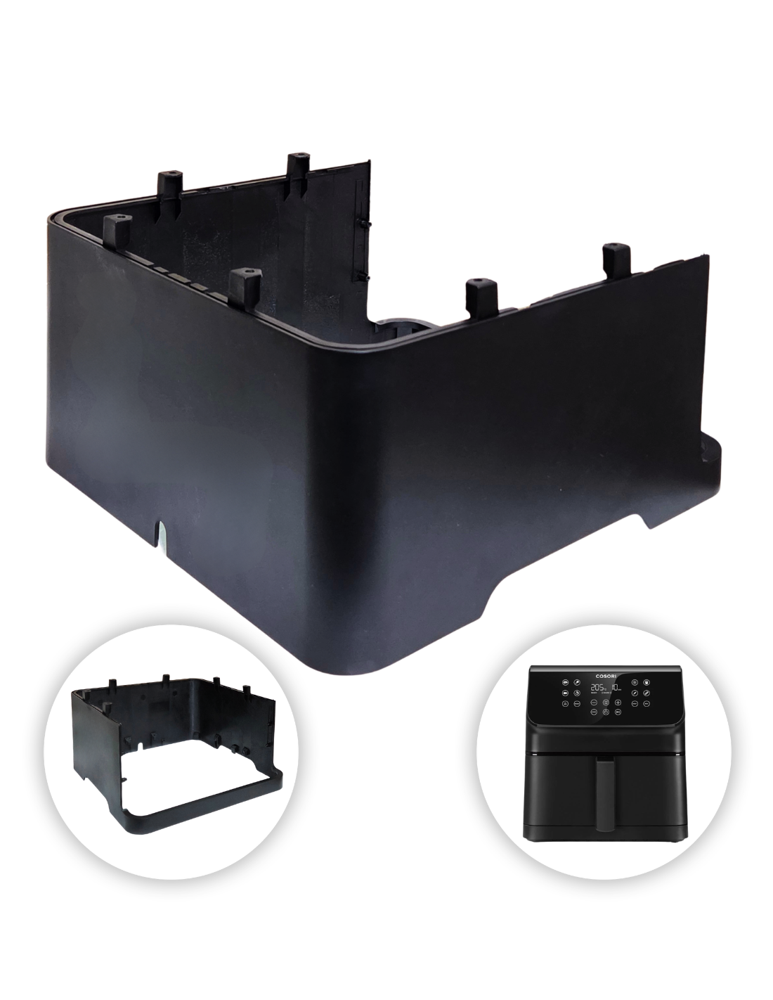 Carcasa Inferior Cosori 6.2L Freidora de Aire Premium II Chef Edición