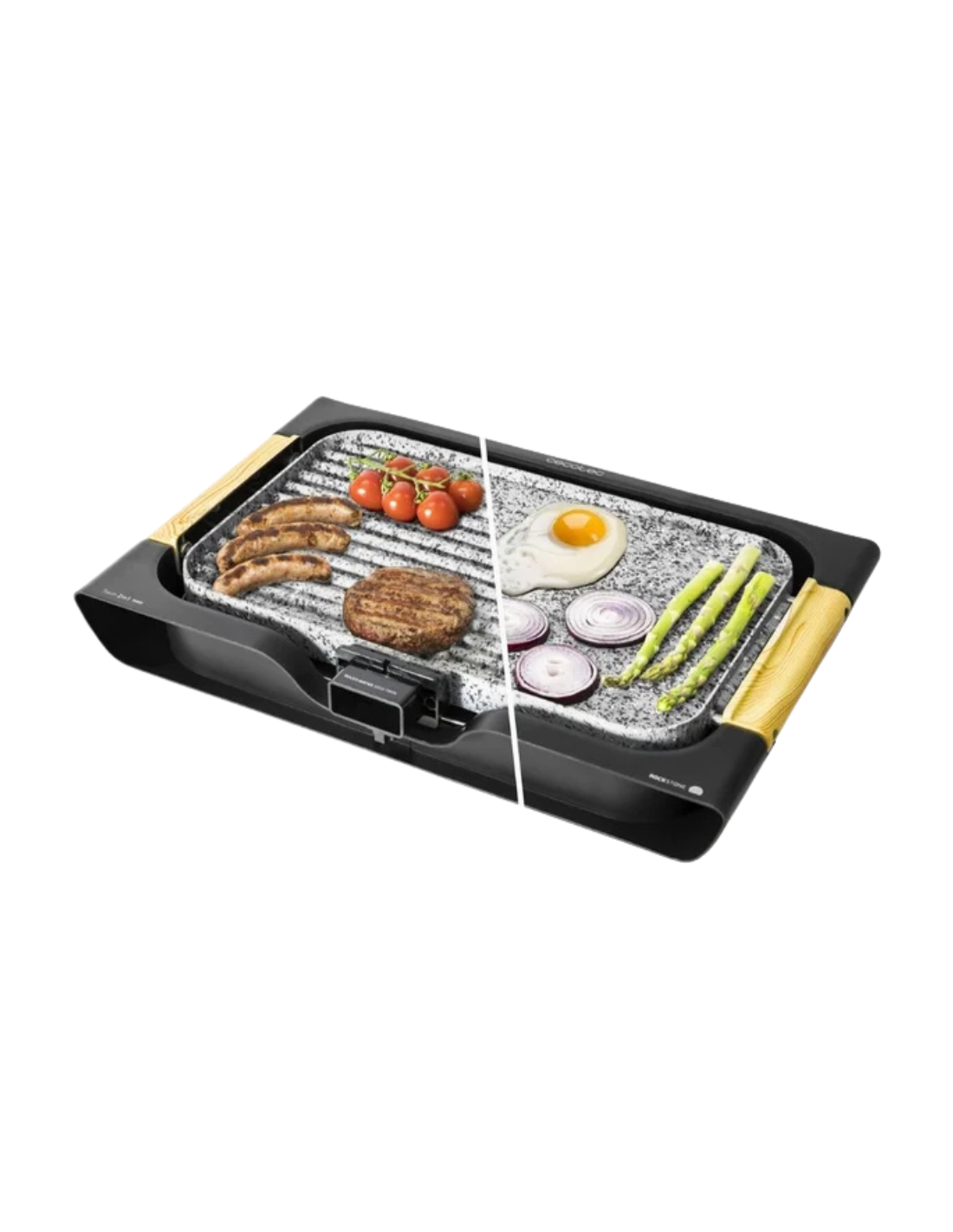 Cecotec Plancha Eléctrica Reversible Rock&Water 3000 Twin. 2200 W,