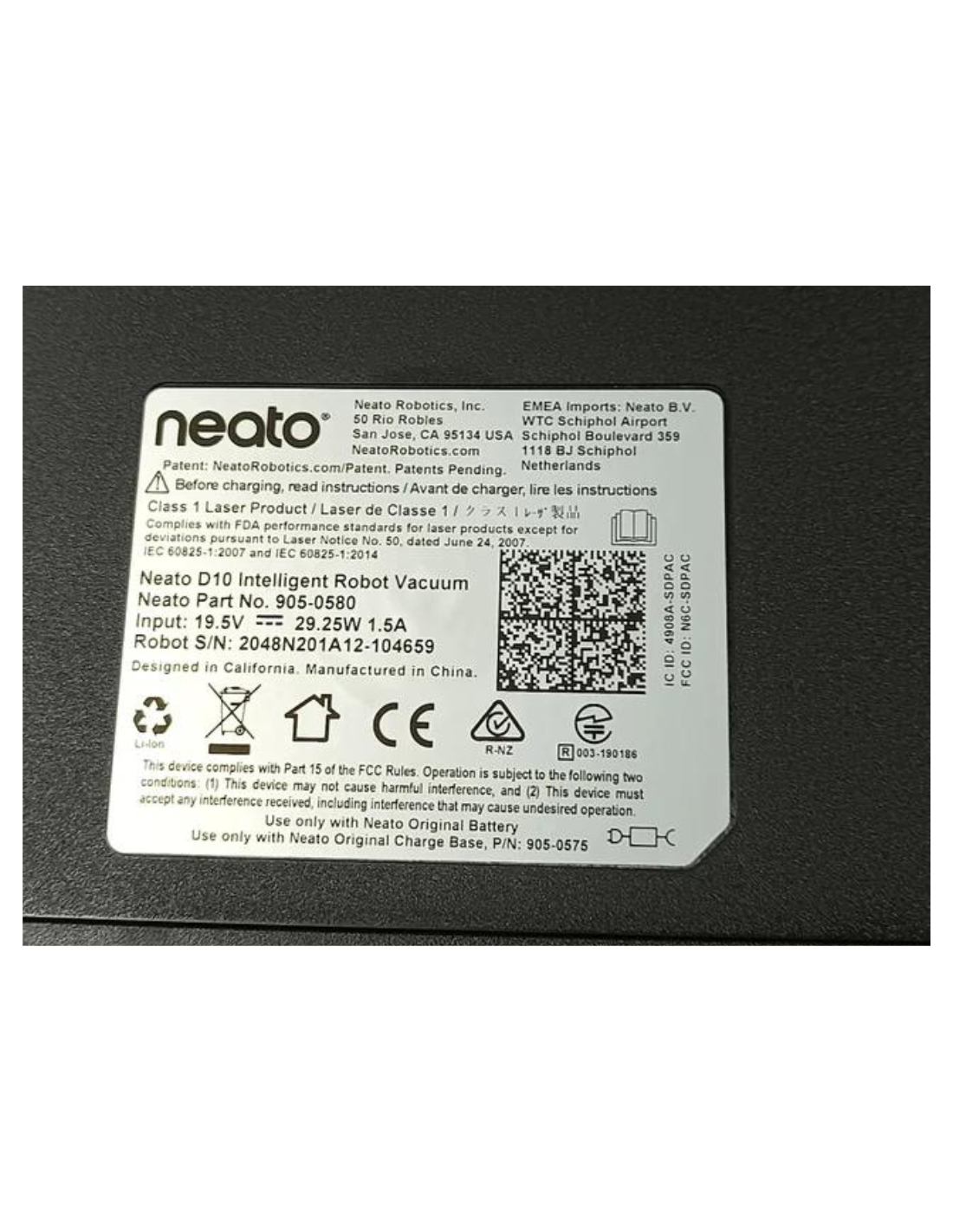 Neato Robotics D10 robot aspirador inteligente