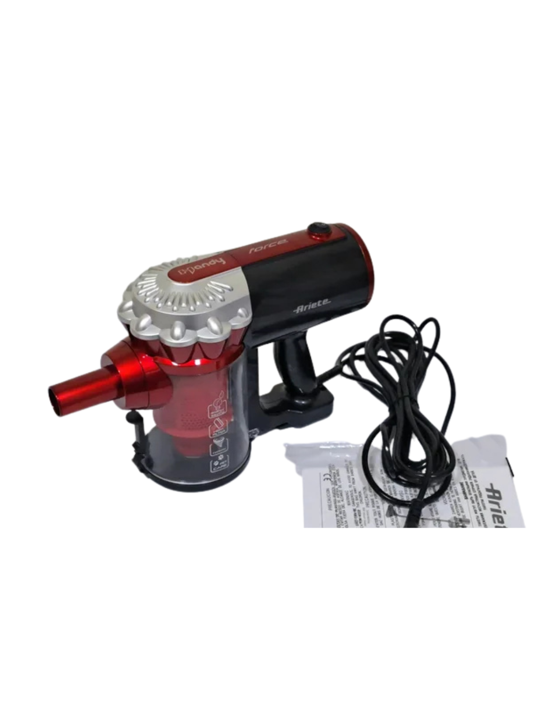 Ariete 2761 - Aspirador con Cable 2 en 1, de Mano y Escoba, Ciclónico,