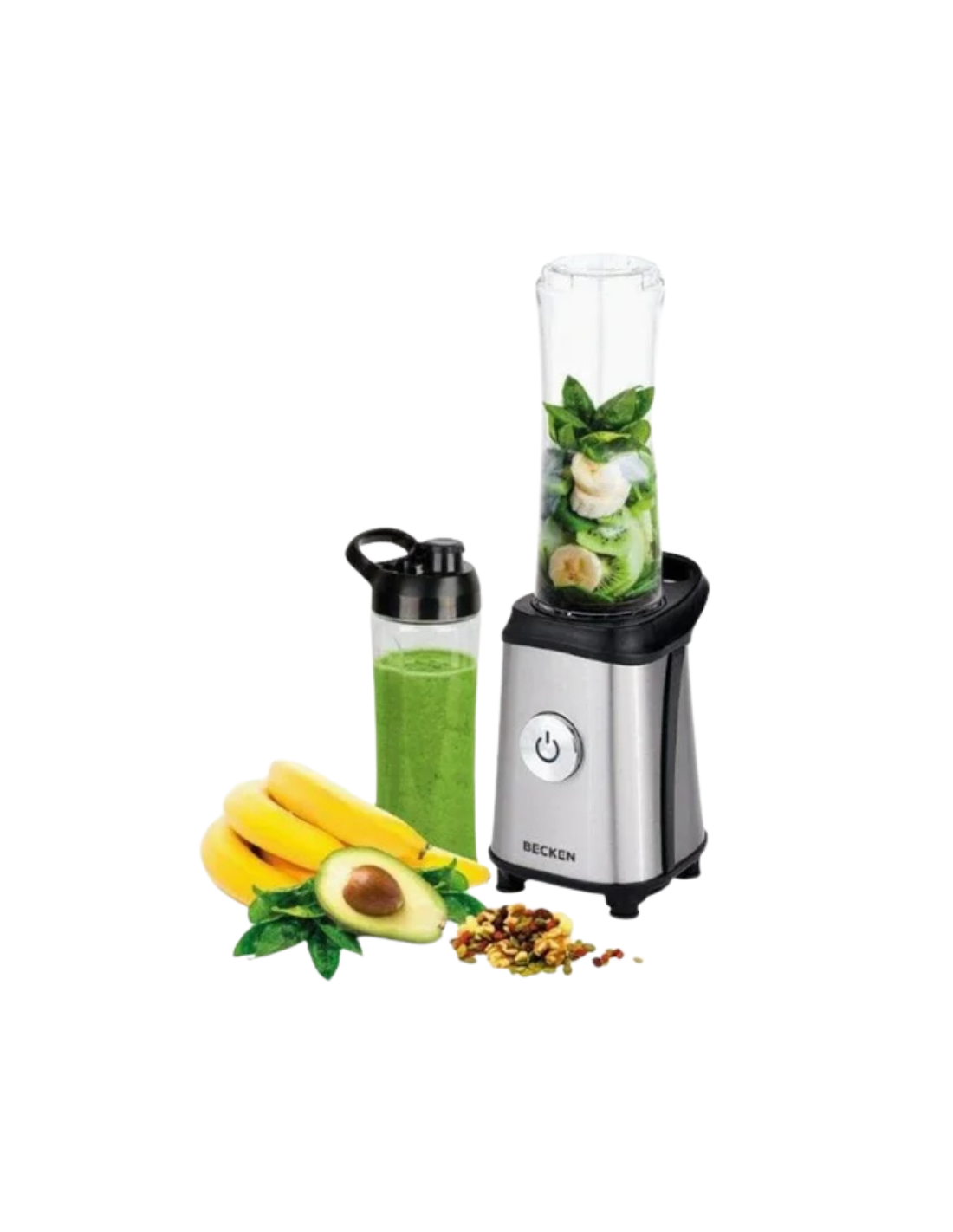 Becken Batidora de Vaso Individual, Mini Licuadora, 350W