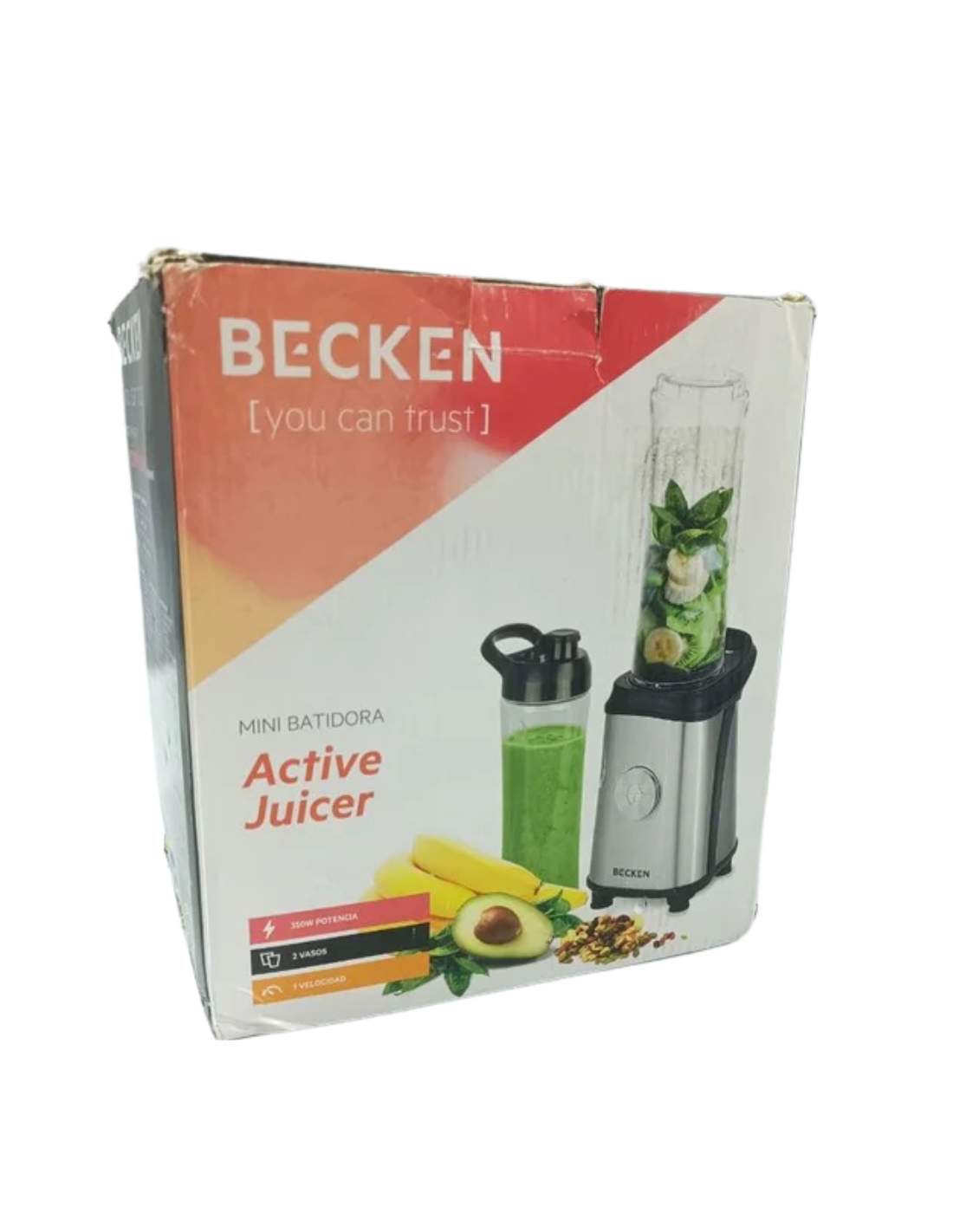 Becken Batidora de Vaso Individual, Mini Licuadora, 350W