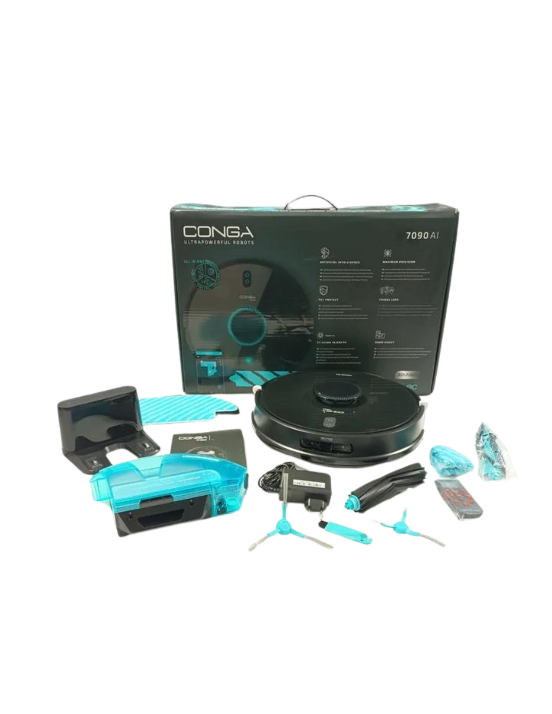 Cecotec Robot Aspirador y Friegasuelos Conga 7090 IA. Inteligencia