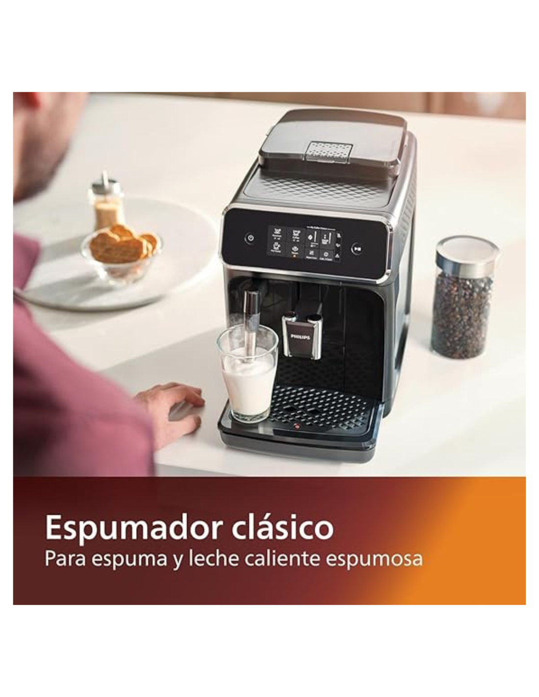 Philips Serie 2200 Cafetera Superautomática - Espumador de Leche