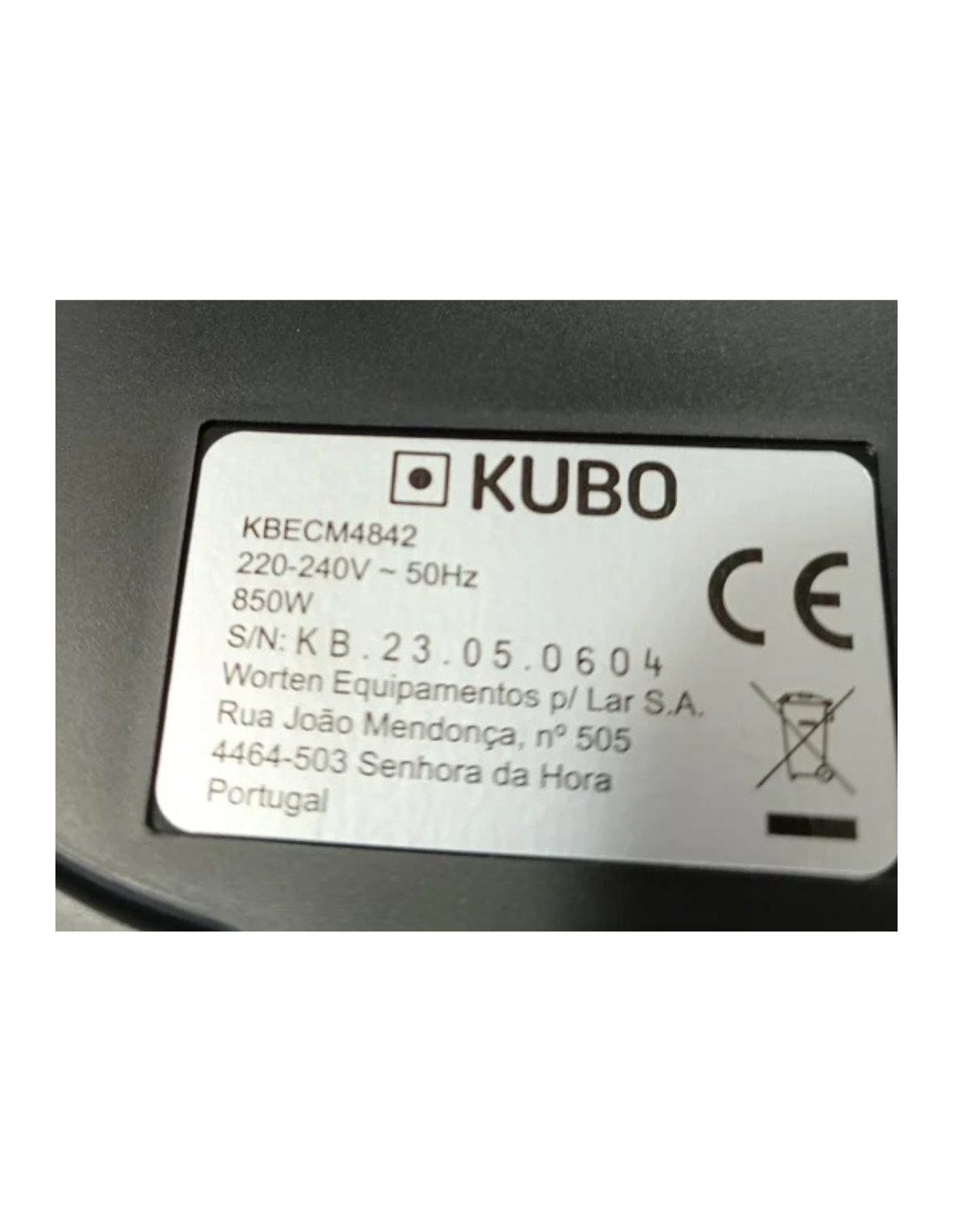 Kubo Cafetera Espresso, Presión 15 bar, Depósito Agua 1.2L, 850W