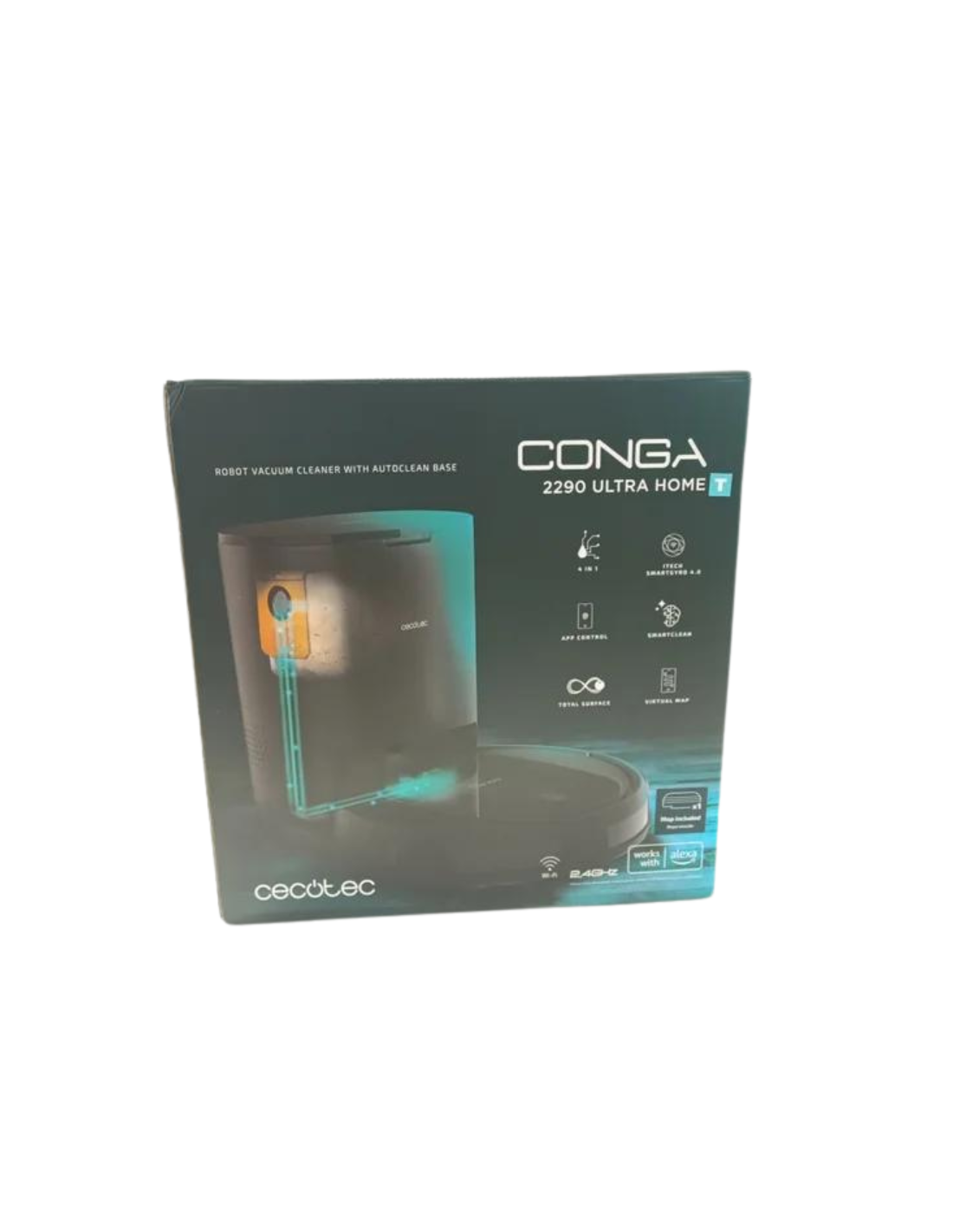 Cecotec Robot Aspirador con Base de Autovaciado Conga 2290 ultra t