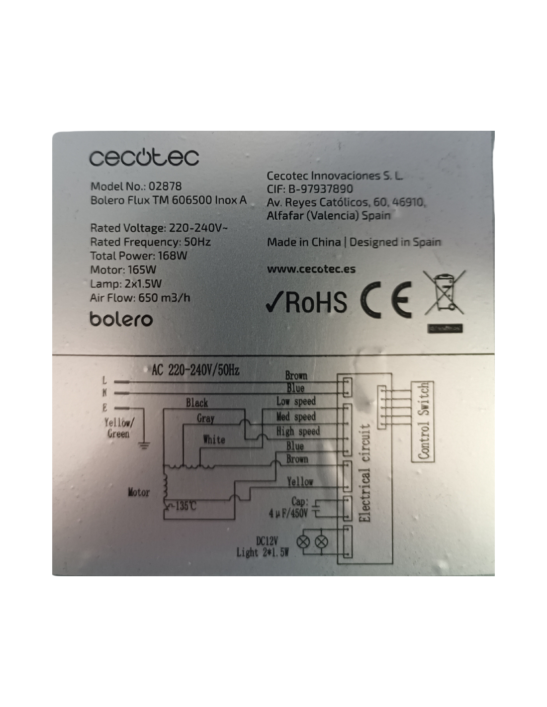 Luces LED Campana Bolero Flux TM 606500 Inox A