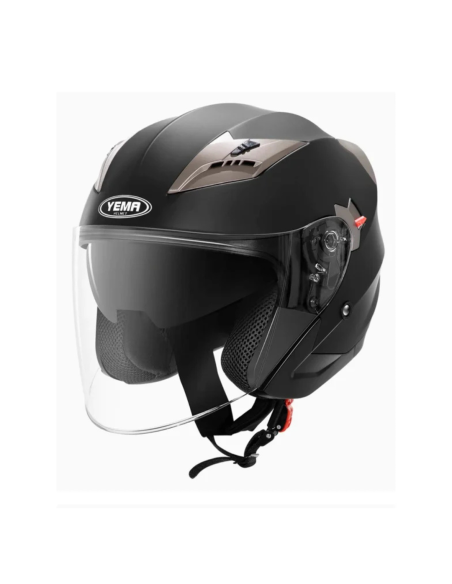 Casco Moto Jet ECE Homologado - YEMA YM-627 Casco Moto Abierto Custom