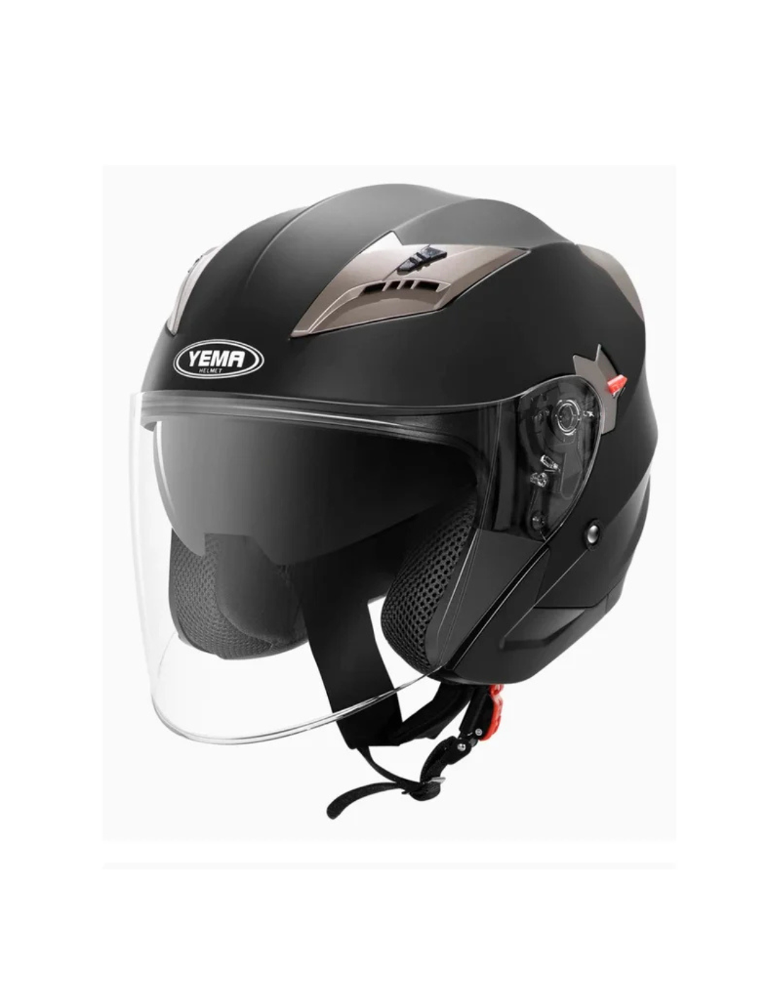 Casco Moto Jet ECE Homologado - YEMA YM-627 Casco Moto Abierto Custom