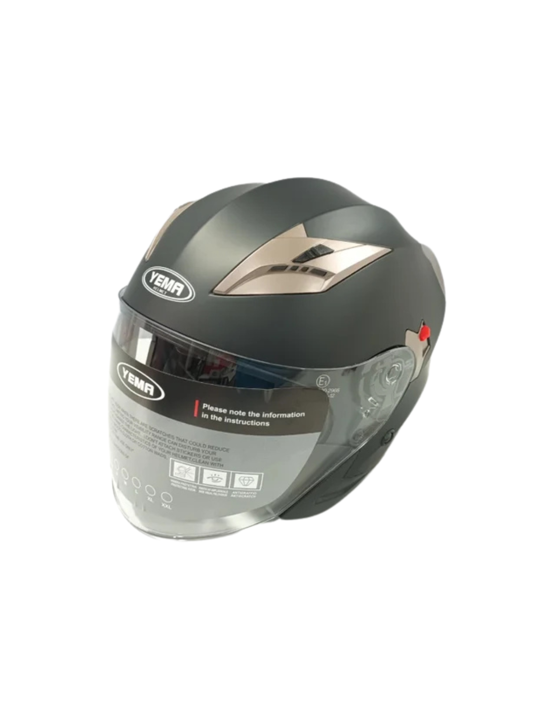 Casco Moto Jet ECE Homologado - YEMA YM-627 Casco Moto Abierto Custom