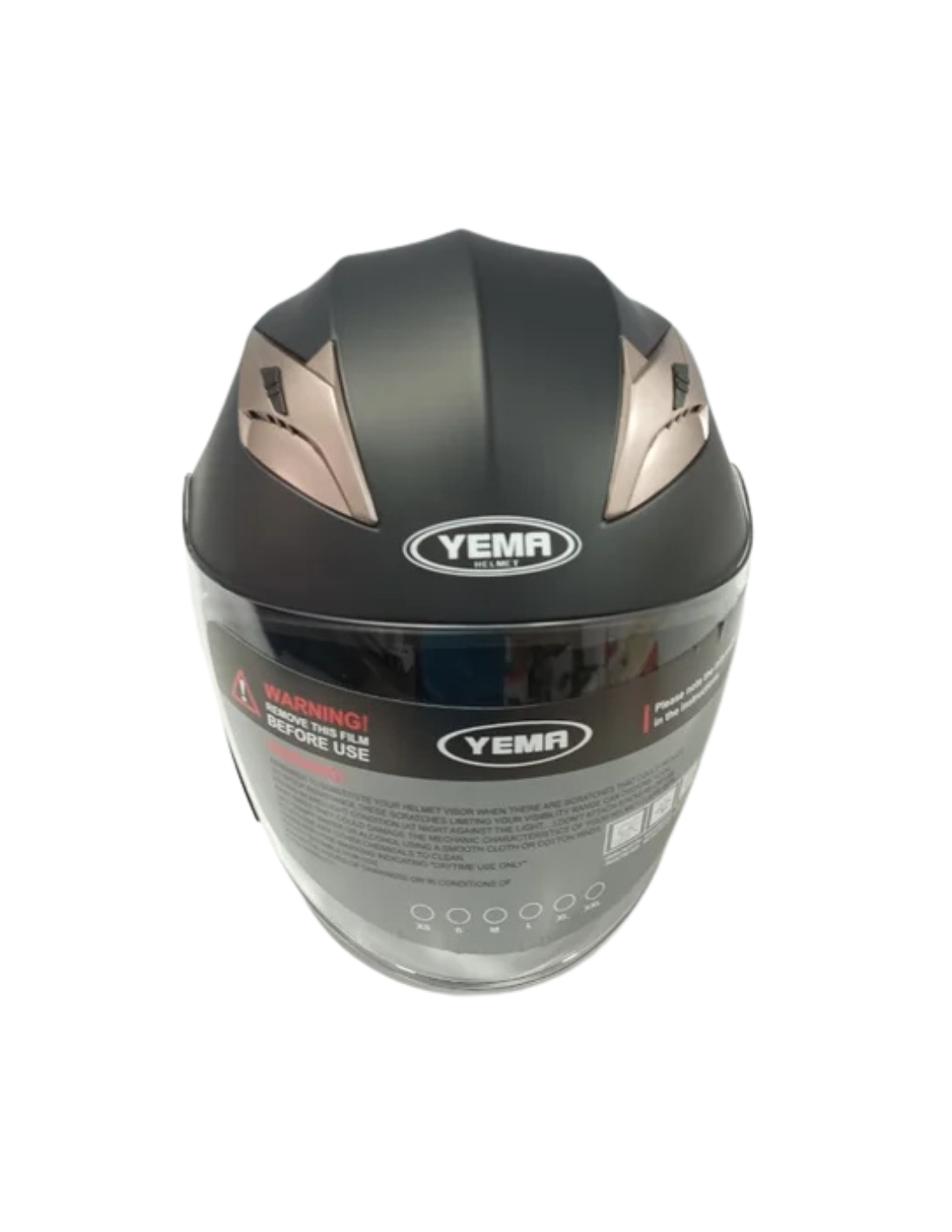 Casco Moto Jet ECE Homologado - YEMA YM-627 Casco Moto Abierto Custom