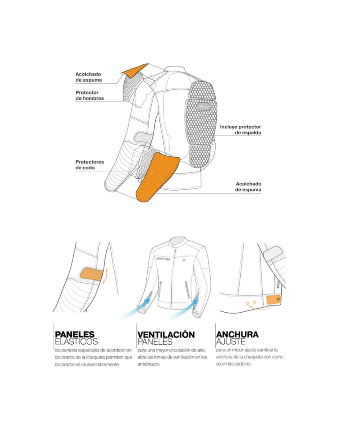 SHIMA Winchester 2.0 Chaqueta Moto Hombre AirForce Protector Espalda